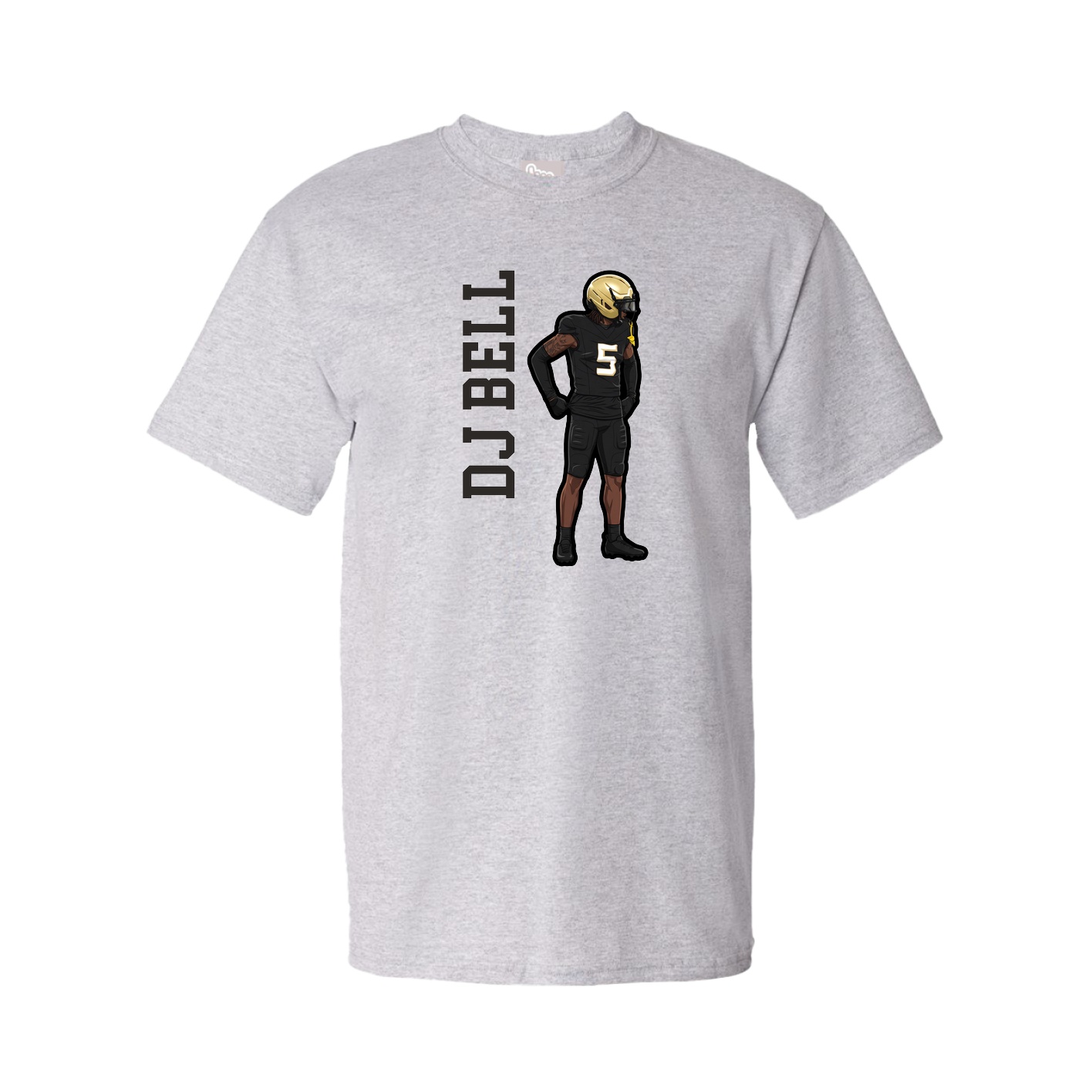 Tee — Name Vertical in Grey