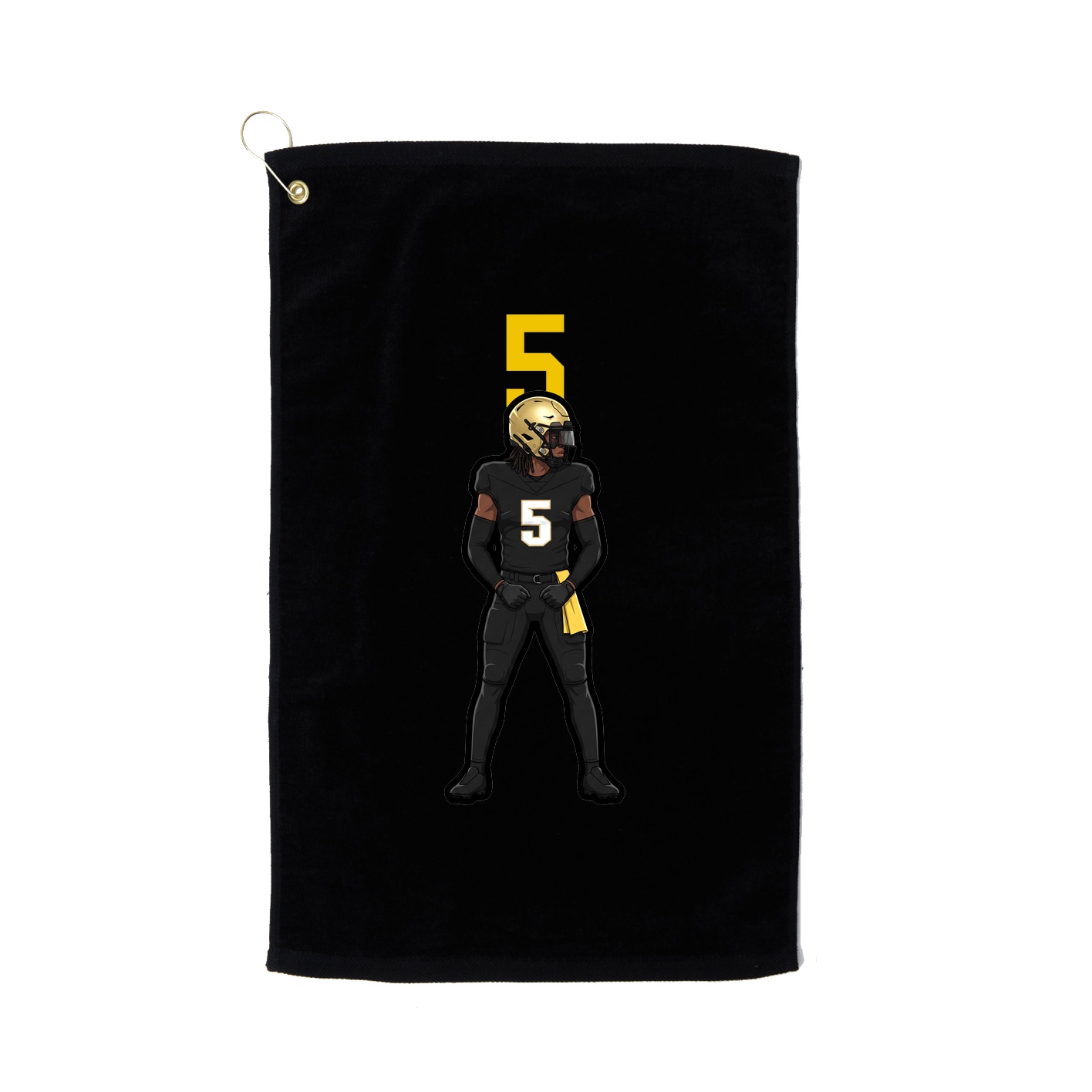 Golf Towel — Number Top in Black