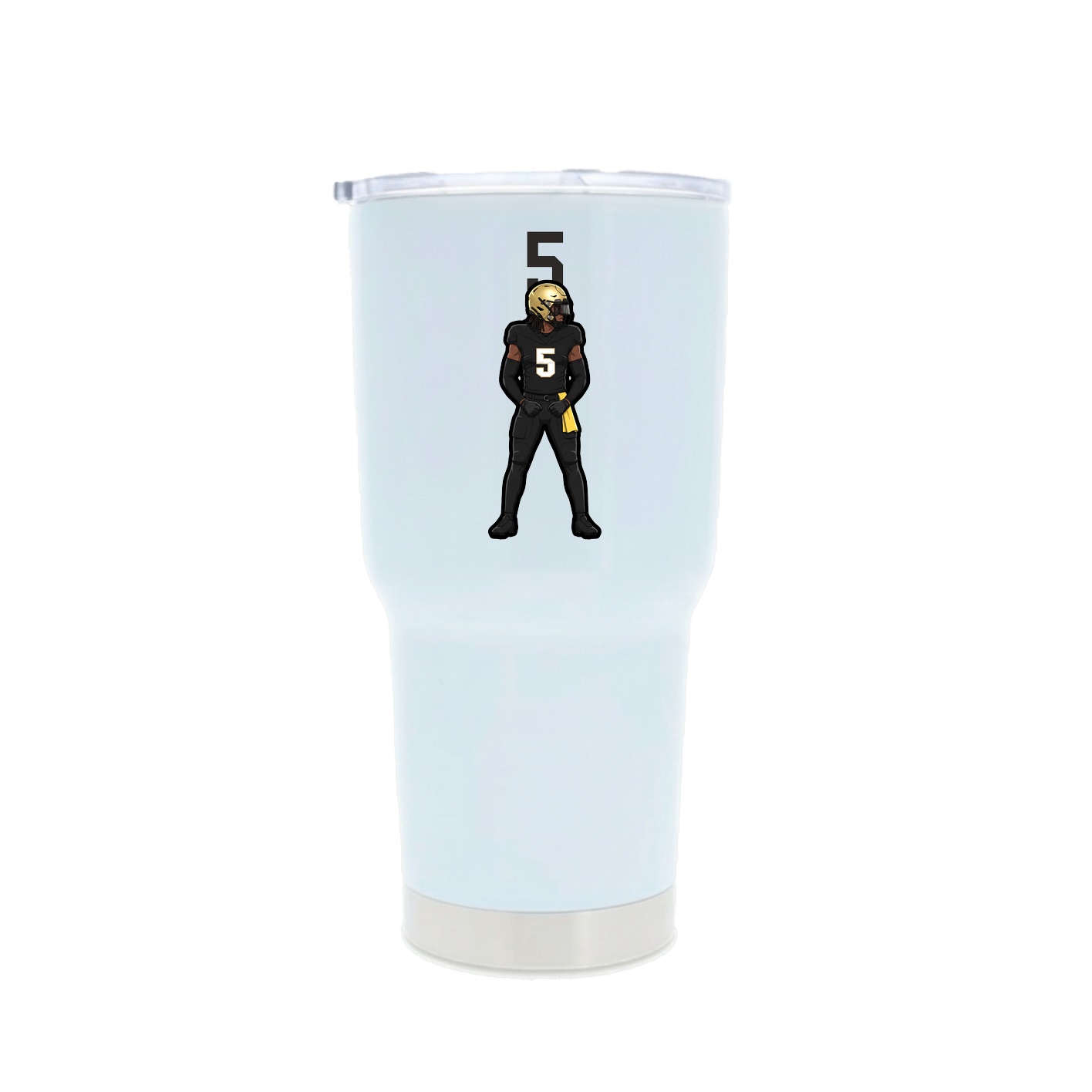 30oz Stainless Steel Tumbler — Number Top in White