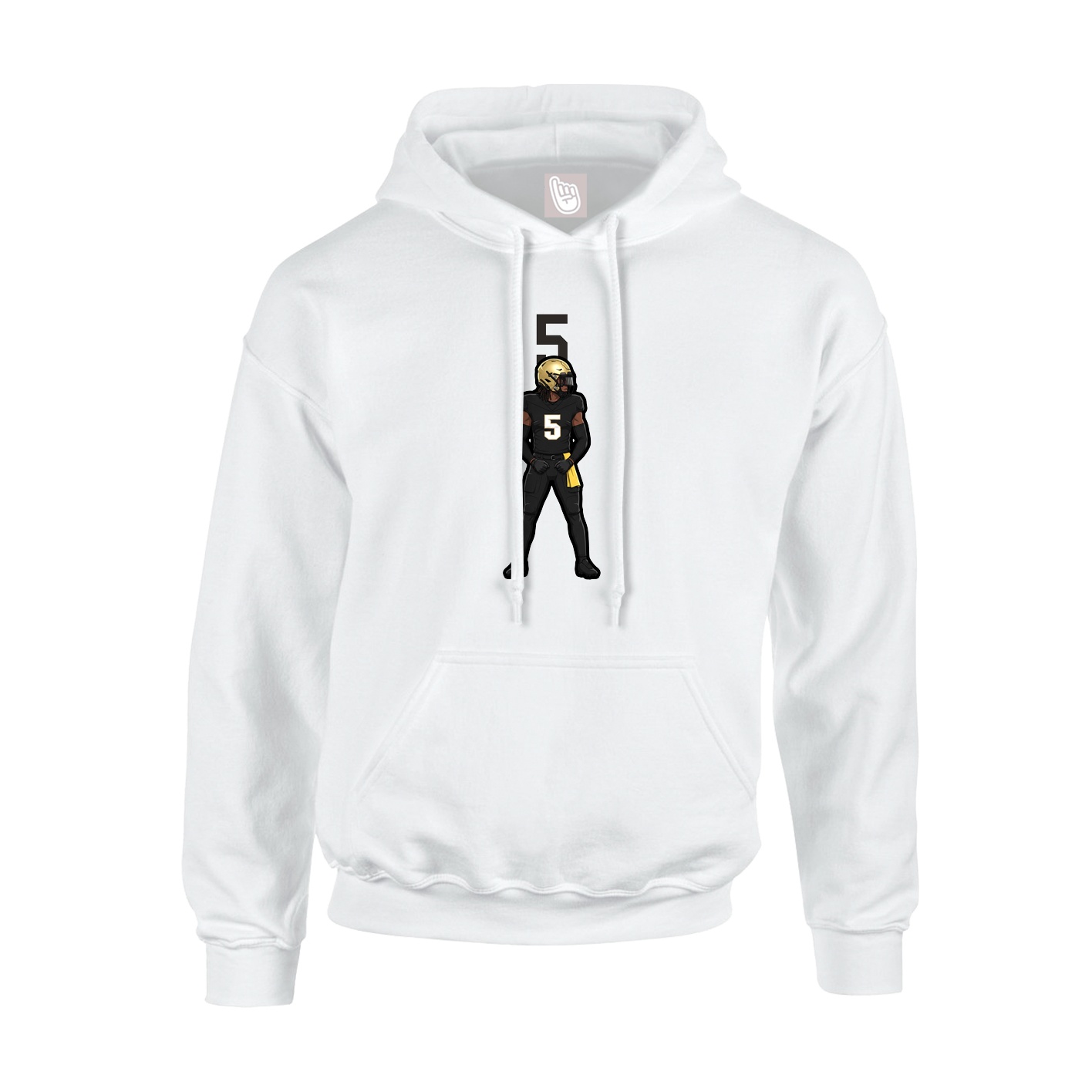Hoodie — Number Top in White