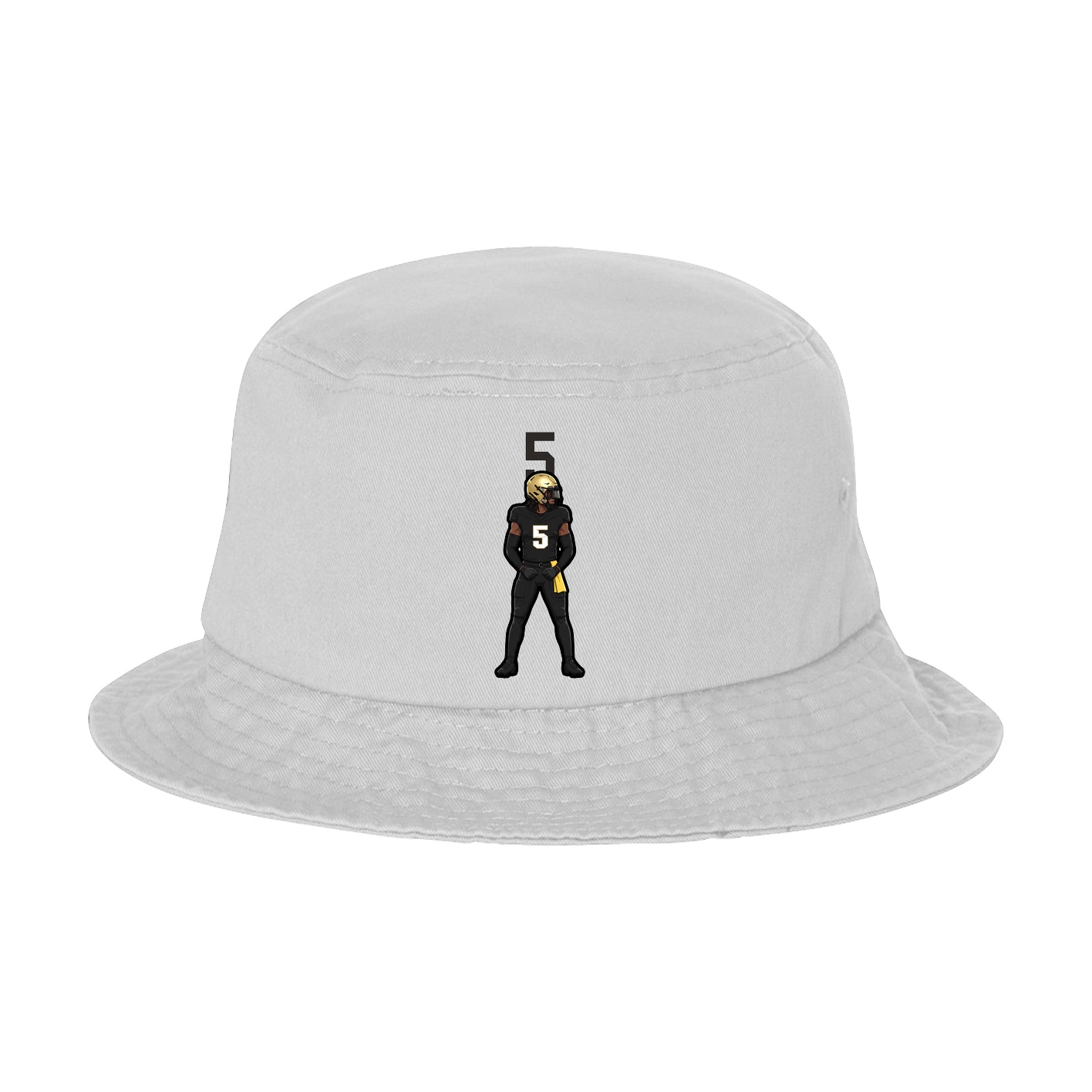 Bucket Cap — Number Top in White