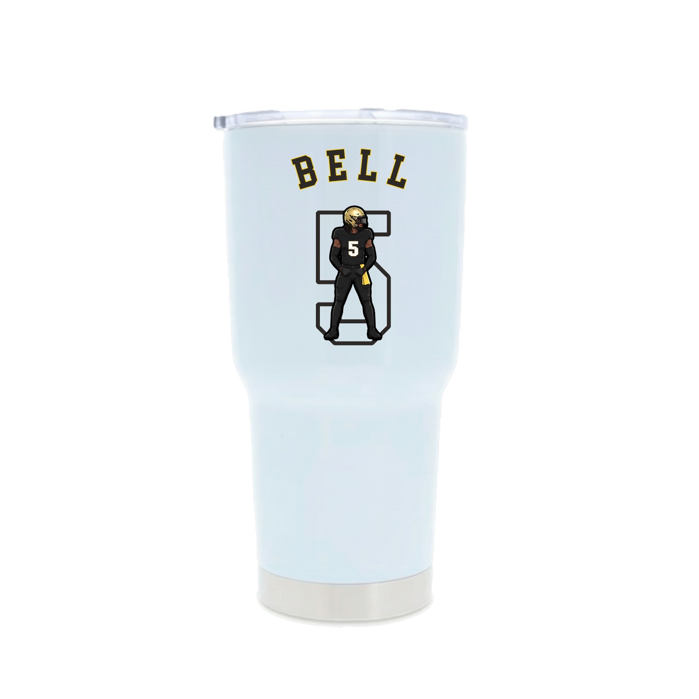 30oz Stainless Steel Tumbler — Shirsey Arch in White