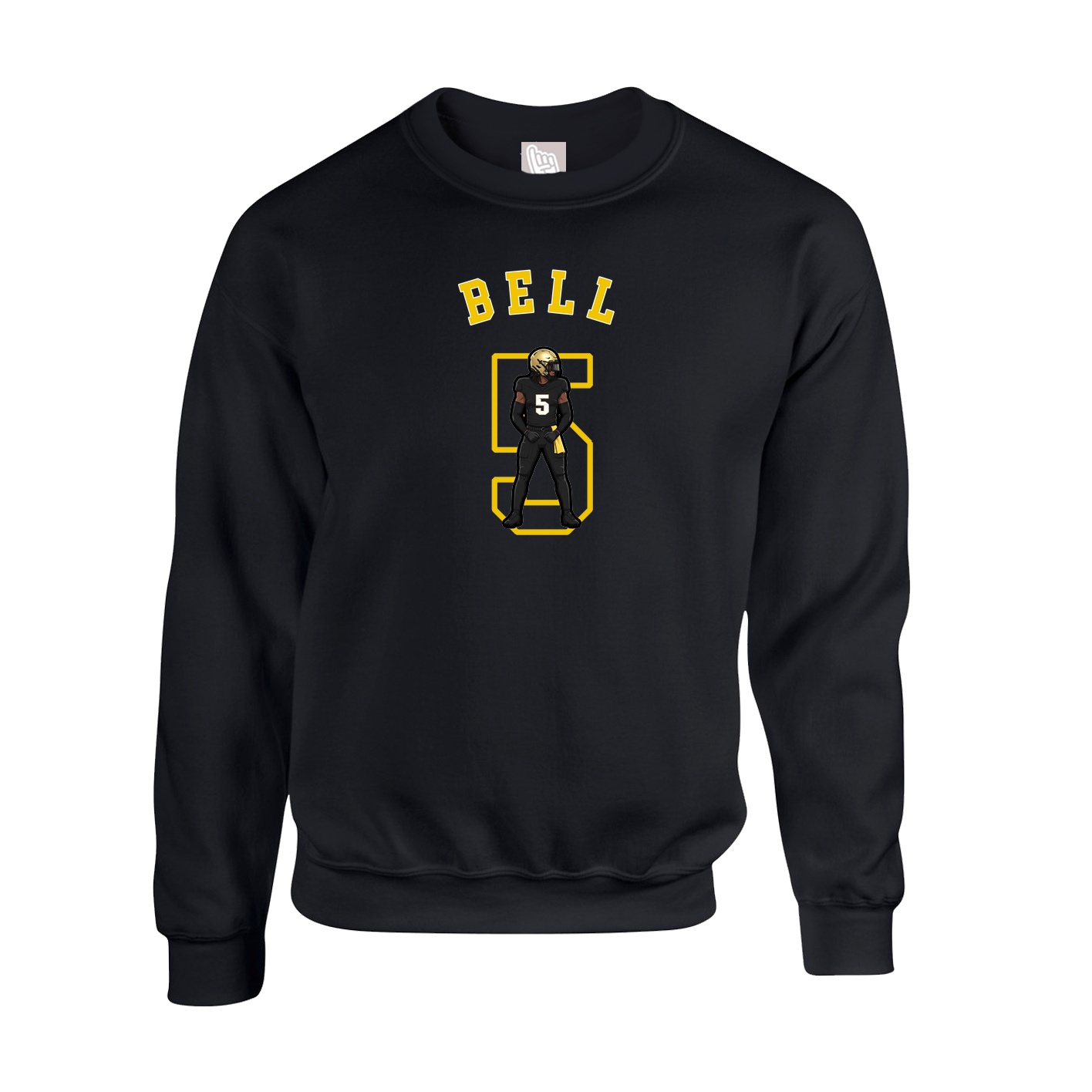 Fleece Crew — Shirsey Arch in Black
