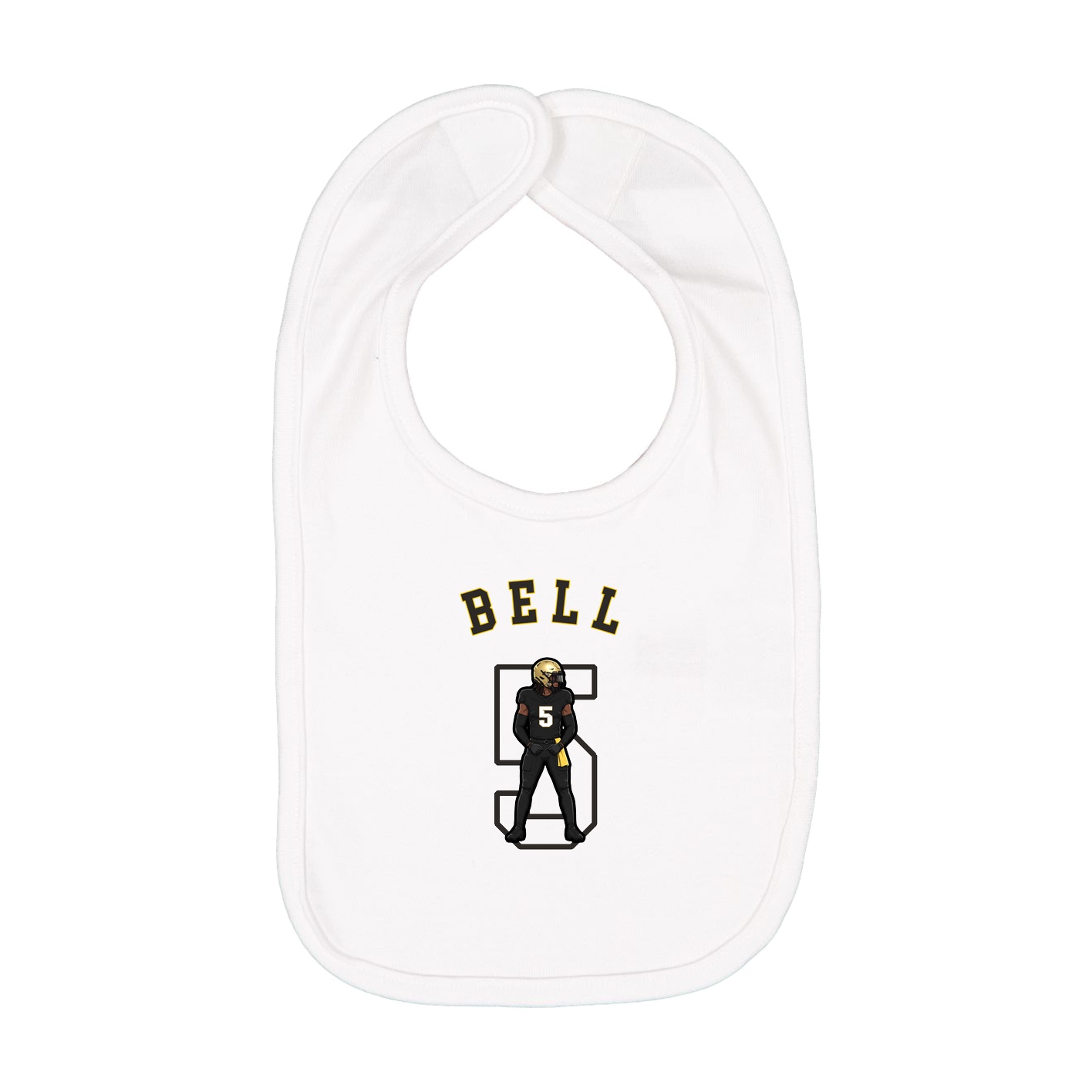Infant Bib — Shirsey Arch in White