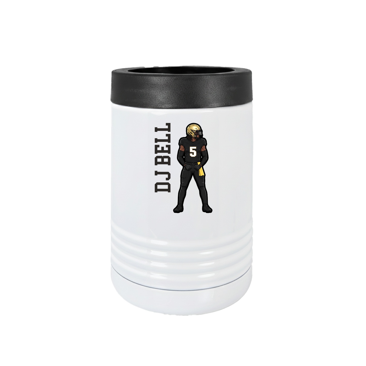 Beverage Holder — Name Vertical in White