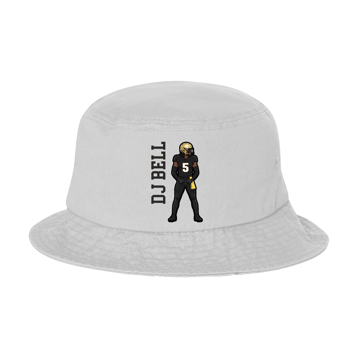 Bucket Cap — Name Vertical in White