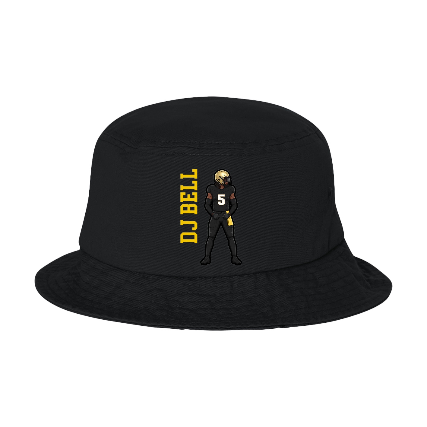 Bucket Cap — Name Vertical in Black