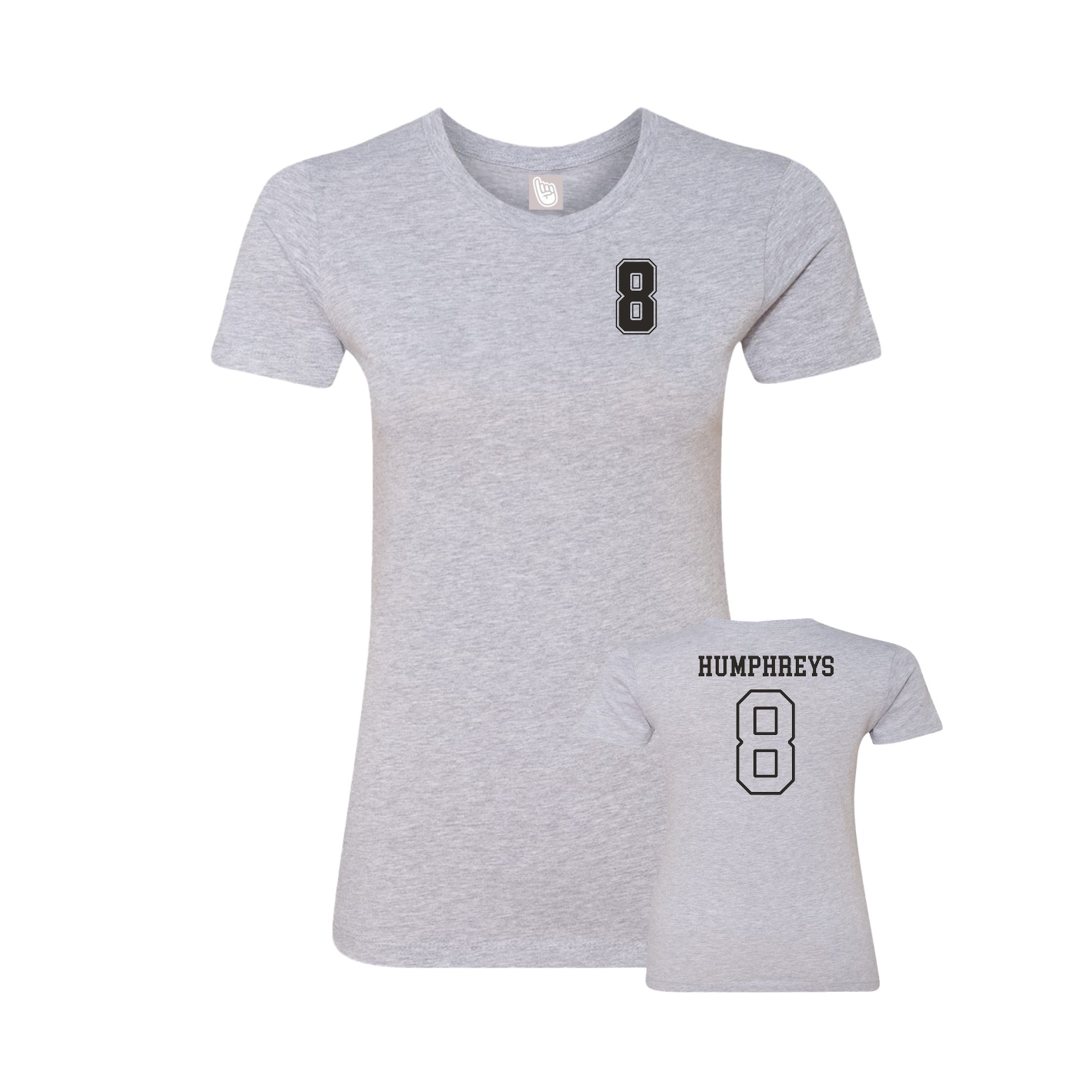 Womens Tee — Chest Back in Grey