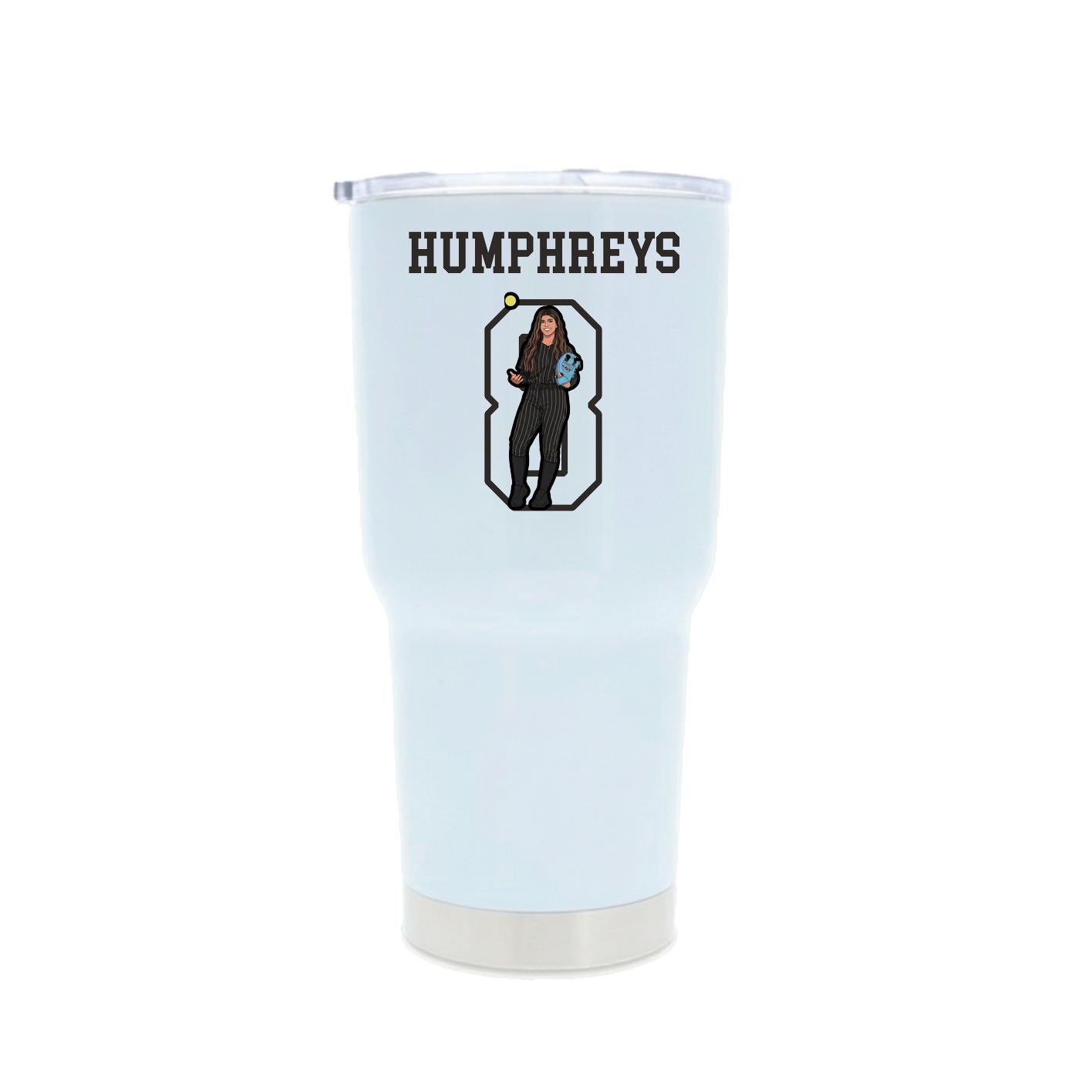 30oz Stainless Steel Tumbler — Shirsey in White