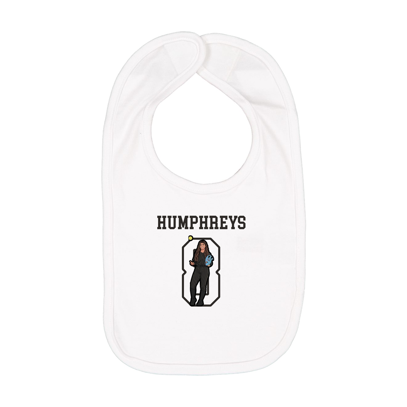 Infant Bib — Shirsey in White