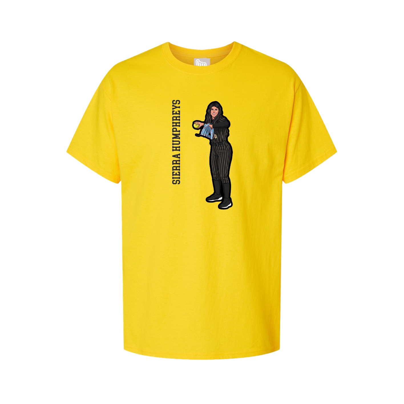 Youth Tee — Name Vertical in Gold