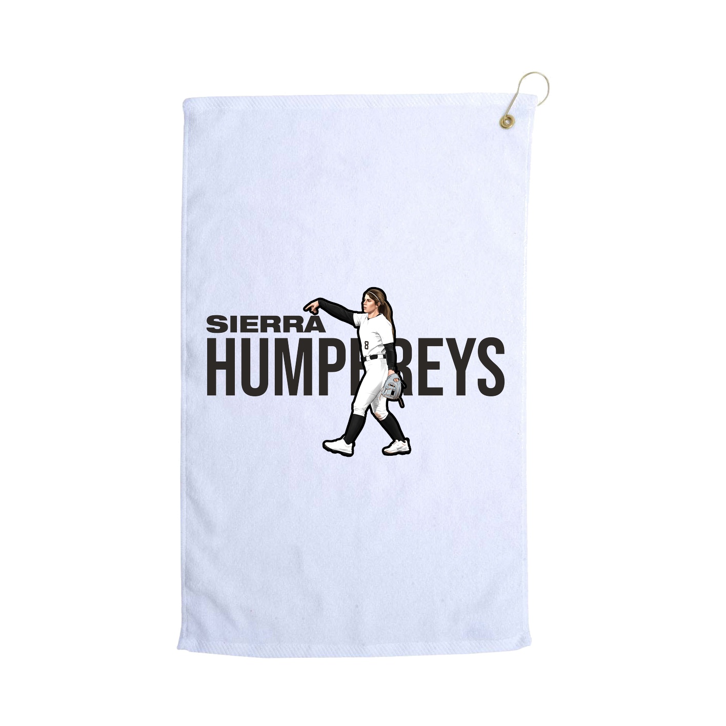 Golf Towel — Player Name in White