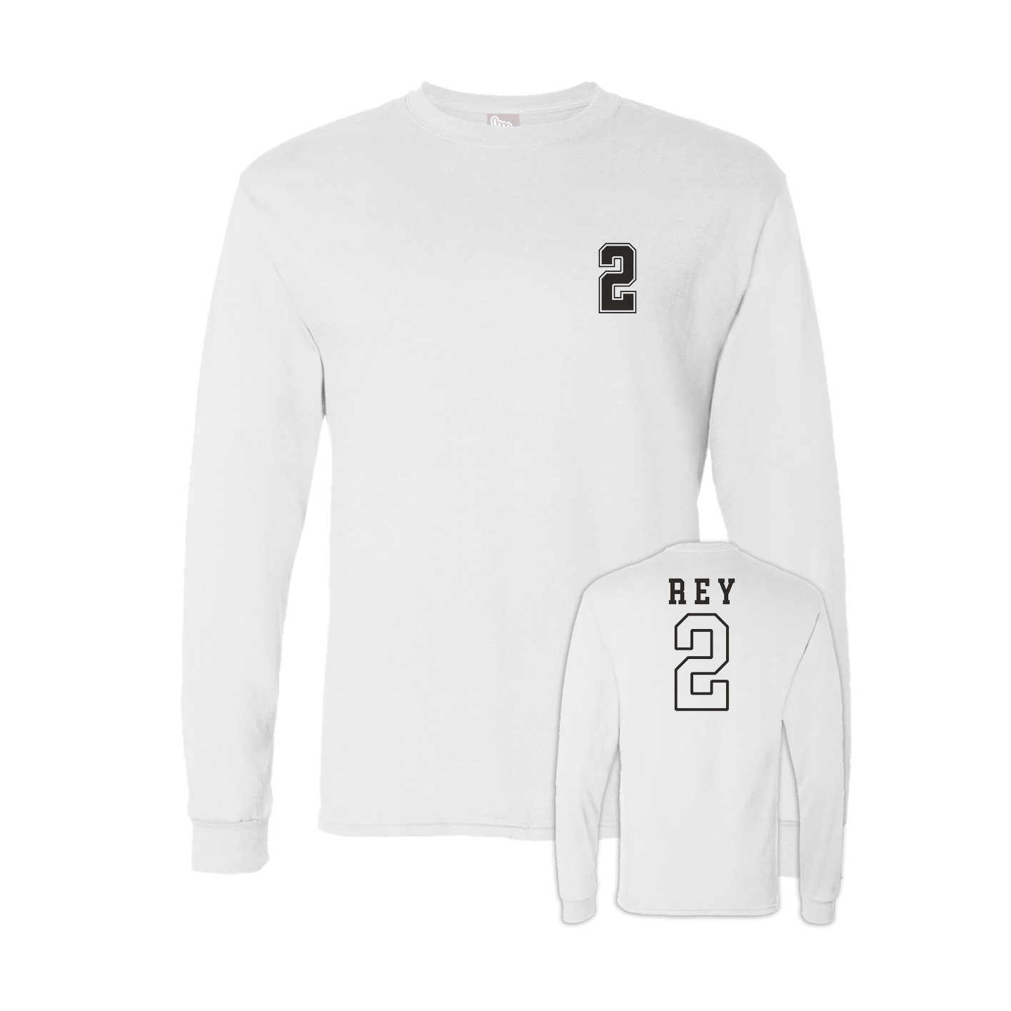 Long Sleeve Tee — Chest Back in White