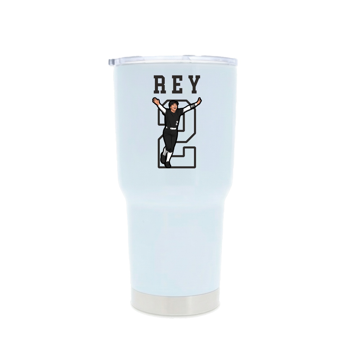 30oz Stainless Steel Tumbler — Shirsey in White