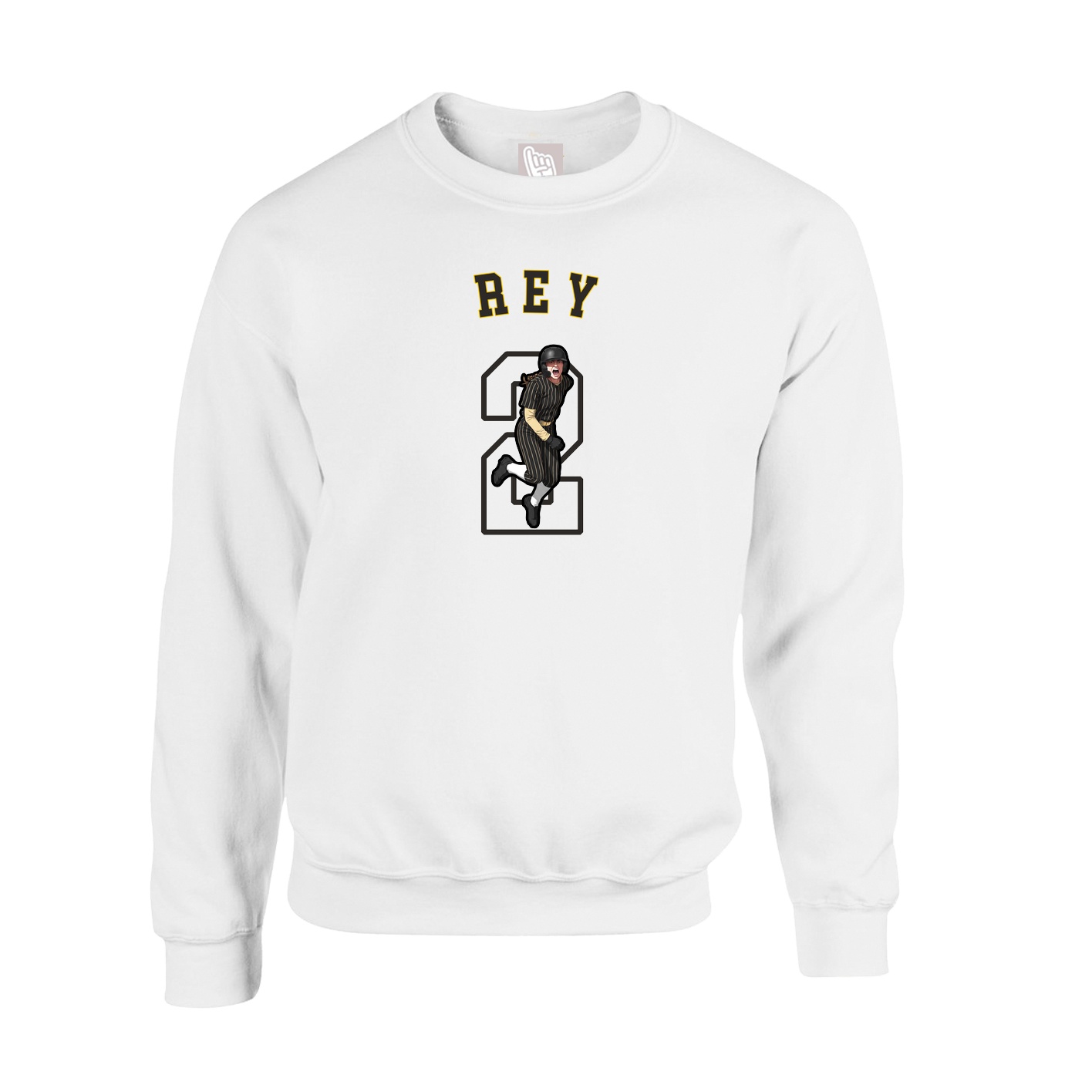 Fleece Crew — Shirsey Arch in White