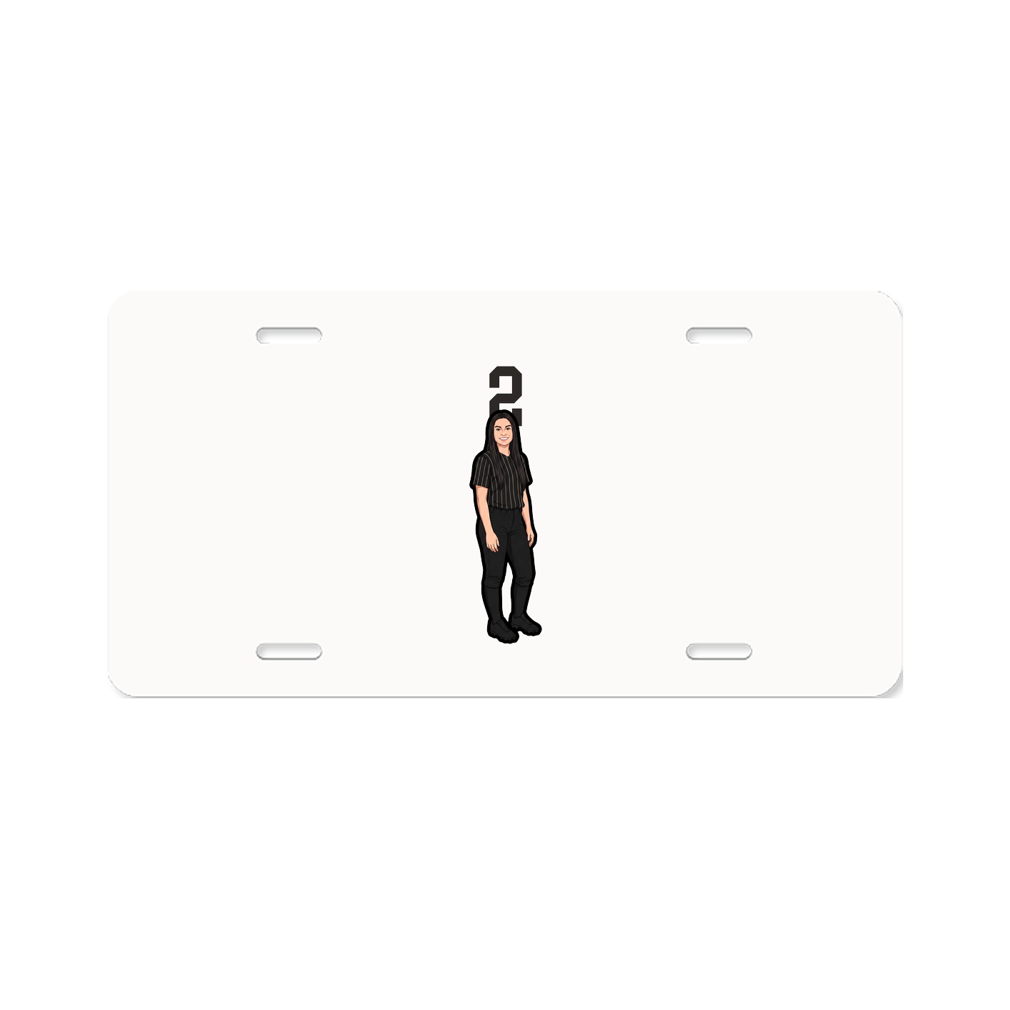 License Plate — Number Top in Classic