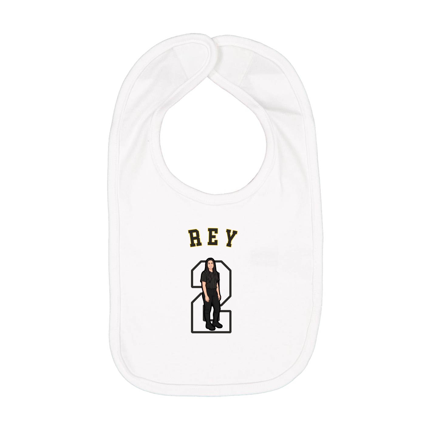 Infant Bib — Shirsey Arch in White