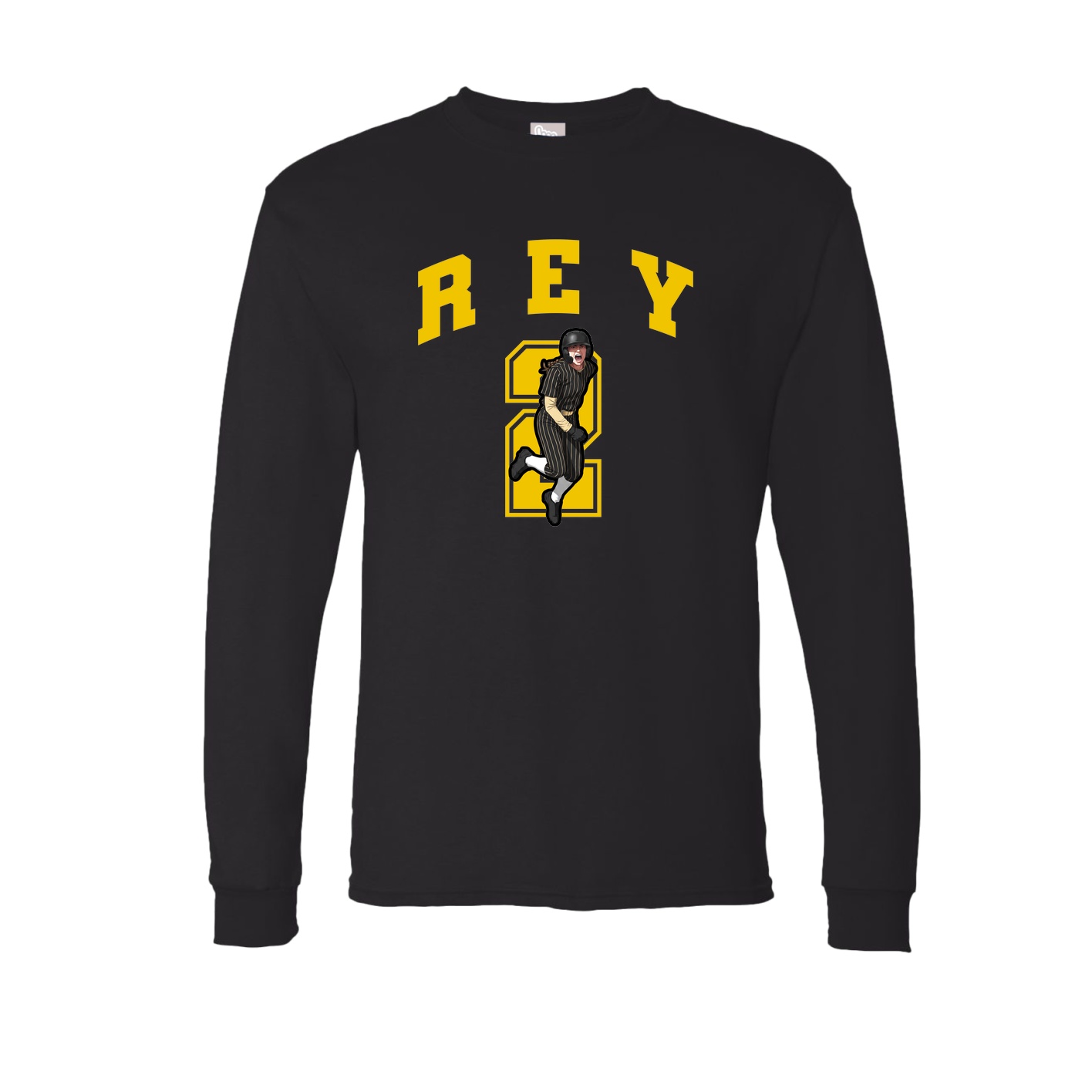 Long Sleeve Tee — Number in Black