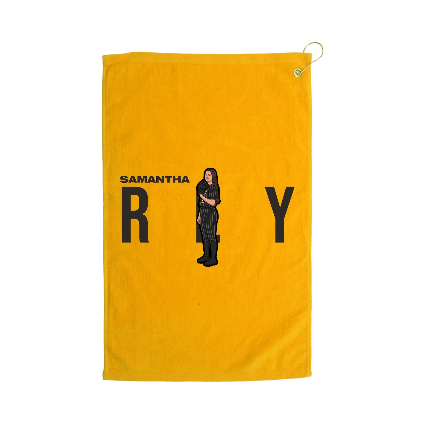 Golf Towel — Player Name in Gold