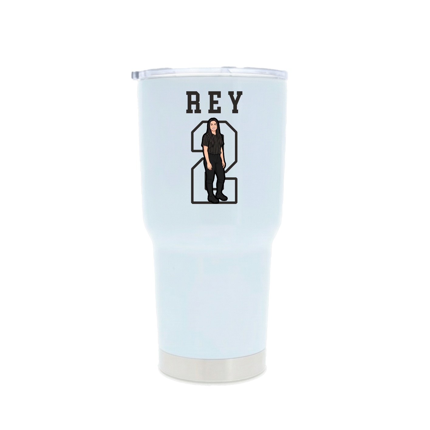 30oz Stainless Steel Tumbler — Shirsey in White