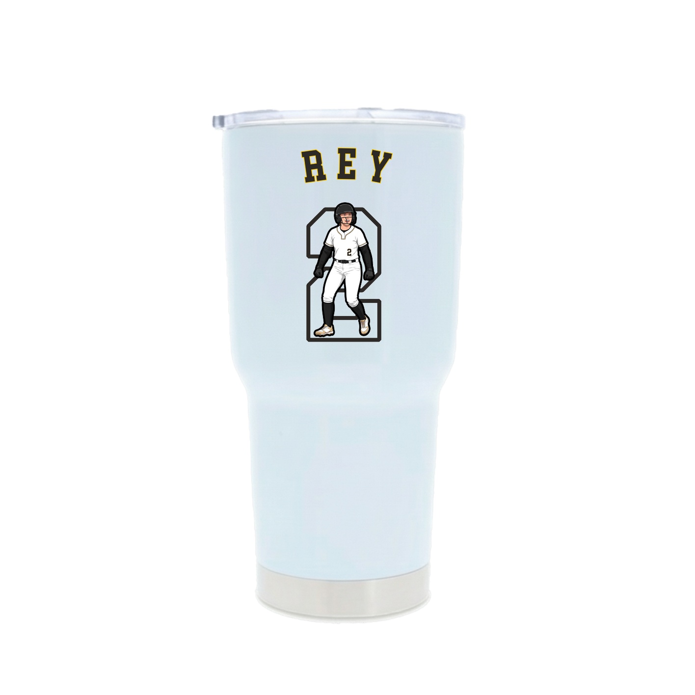 30oz Stainless Steel Tumbler — Shirsey Arch in White