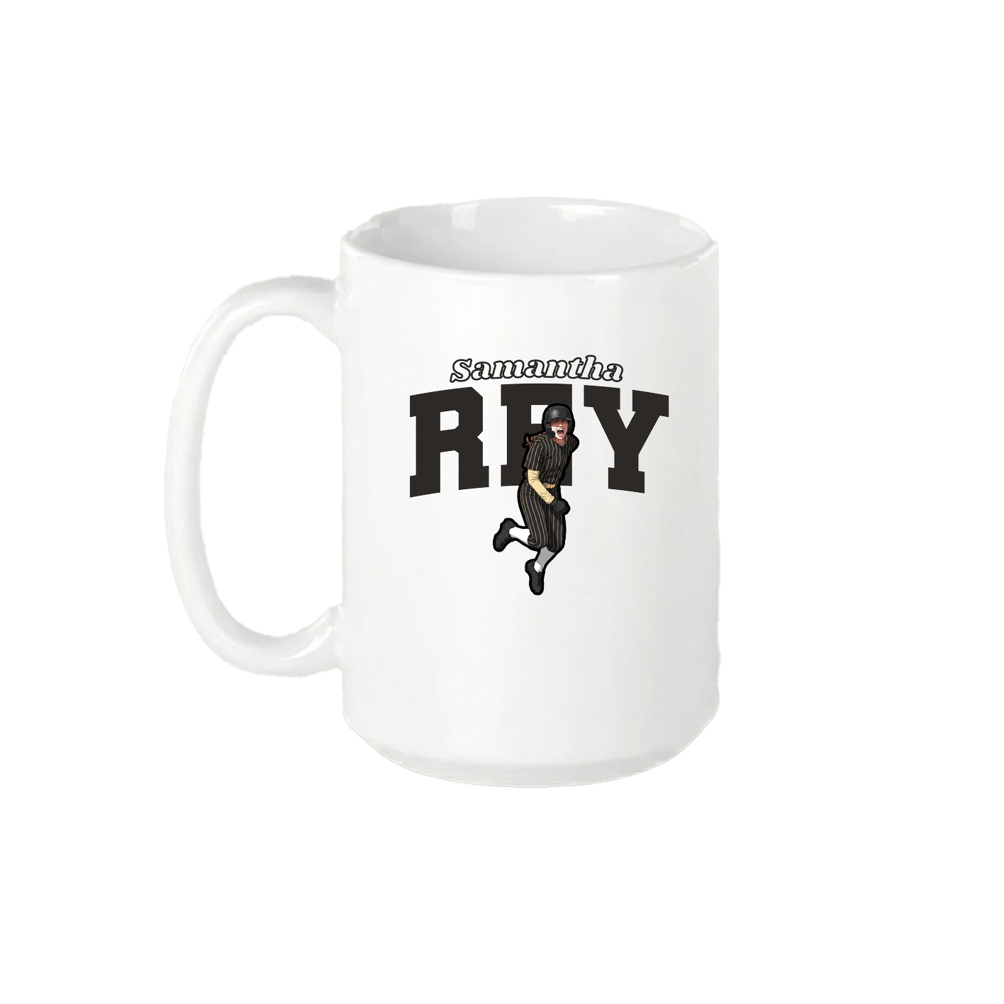 15oz Coffee Mug — Name Arch in White