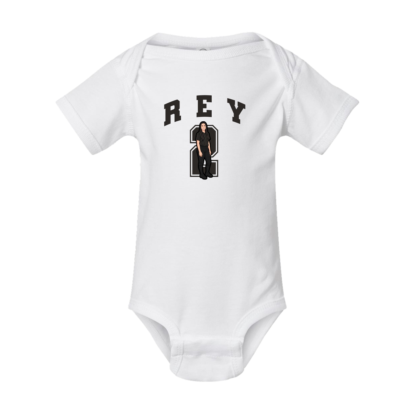 Baby Onesie — Number in White
