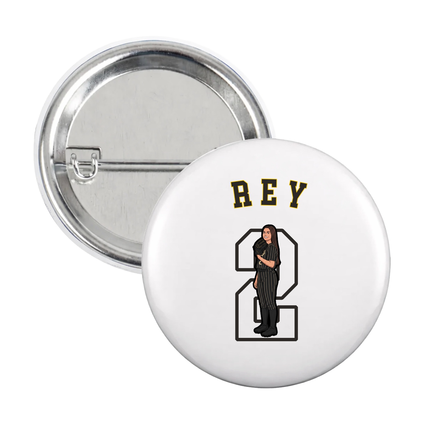 Game Day Button — Shirsey Arch in White