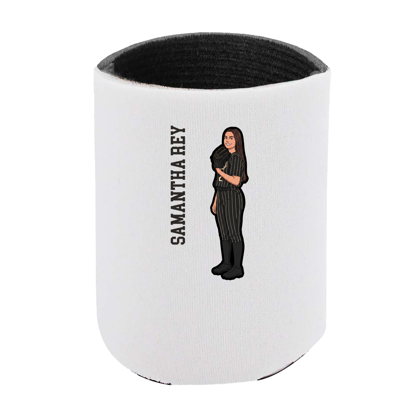 Can Holder — Name Vertical in White