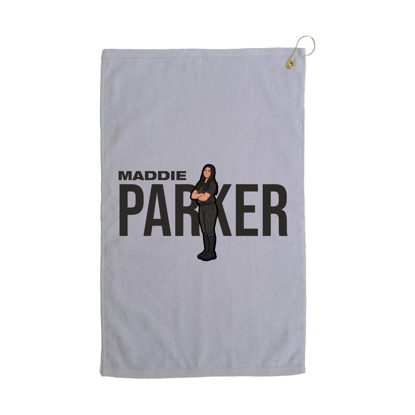 Golf Towel — Player Name in Grey