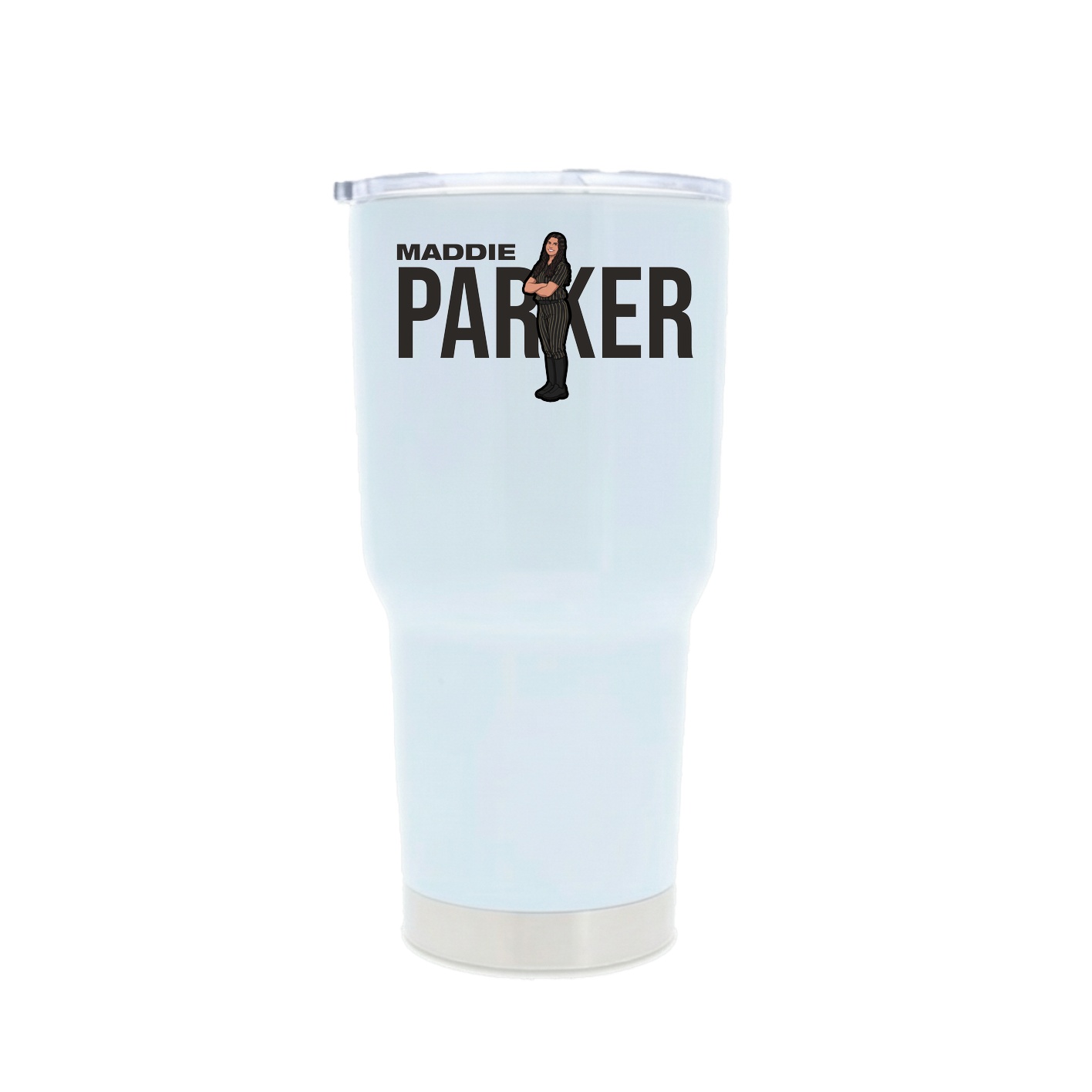 30oz Stainless Steel Tumbler — Player Name in White