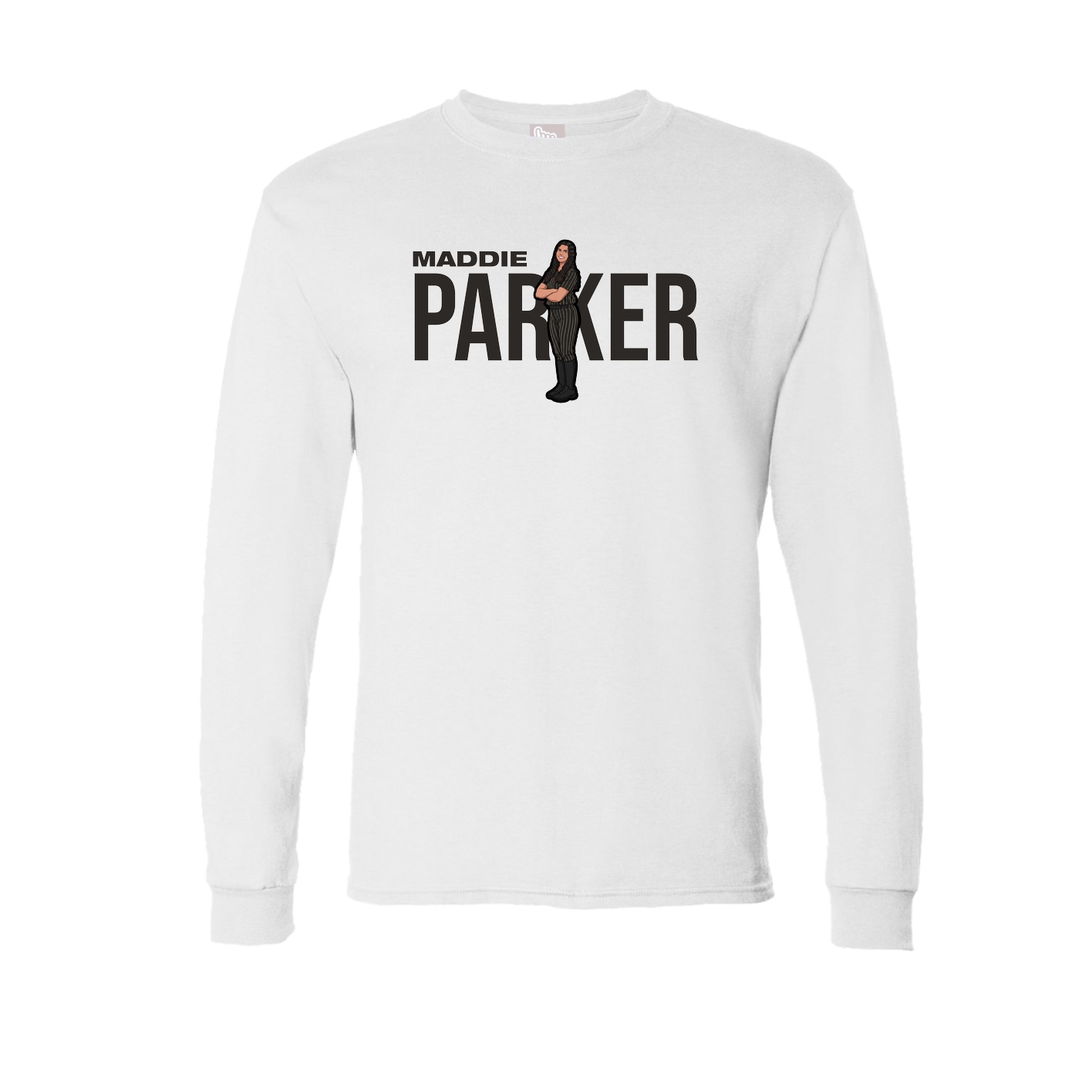 Long Sleeve Tee — Player Name in White