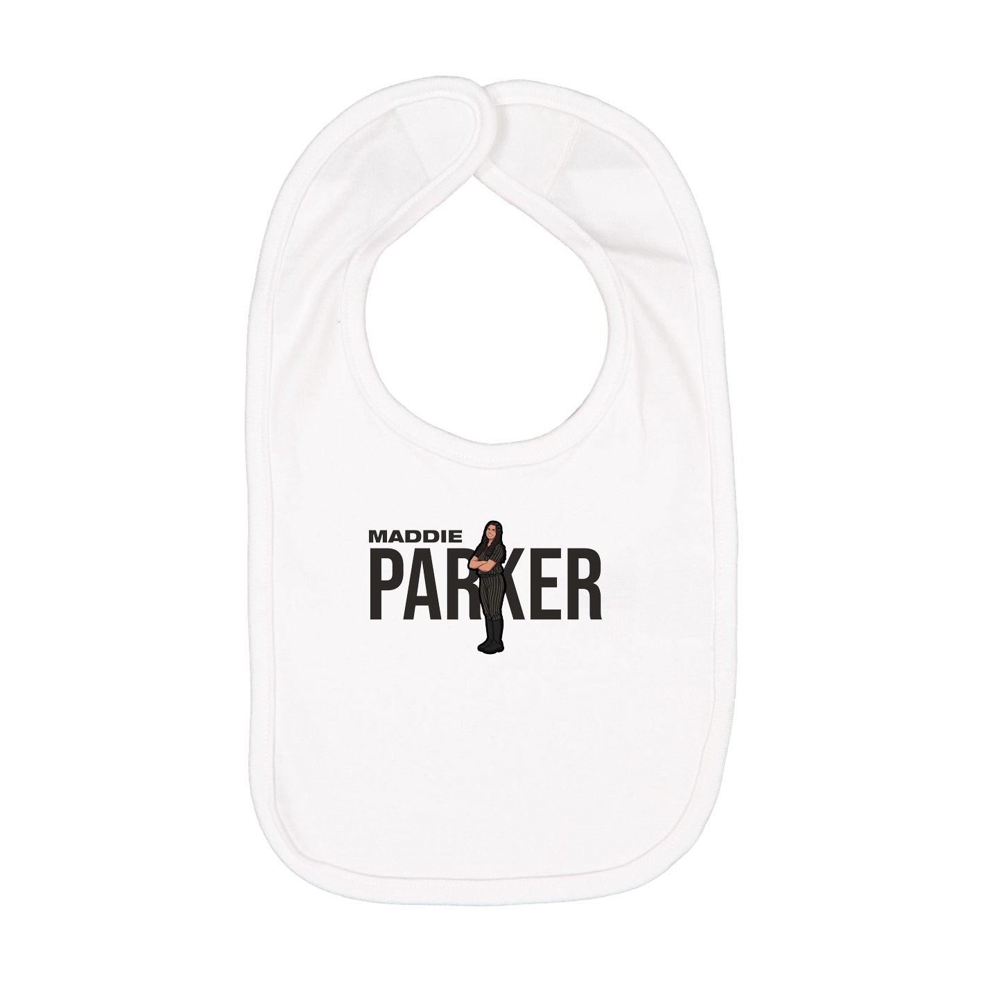 Infant Bib — Player Name in White