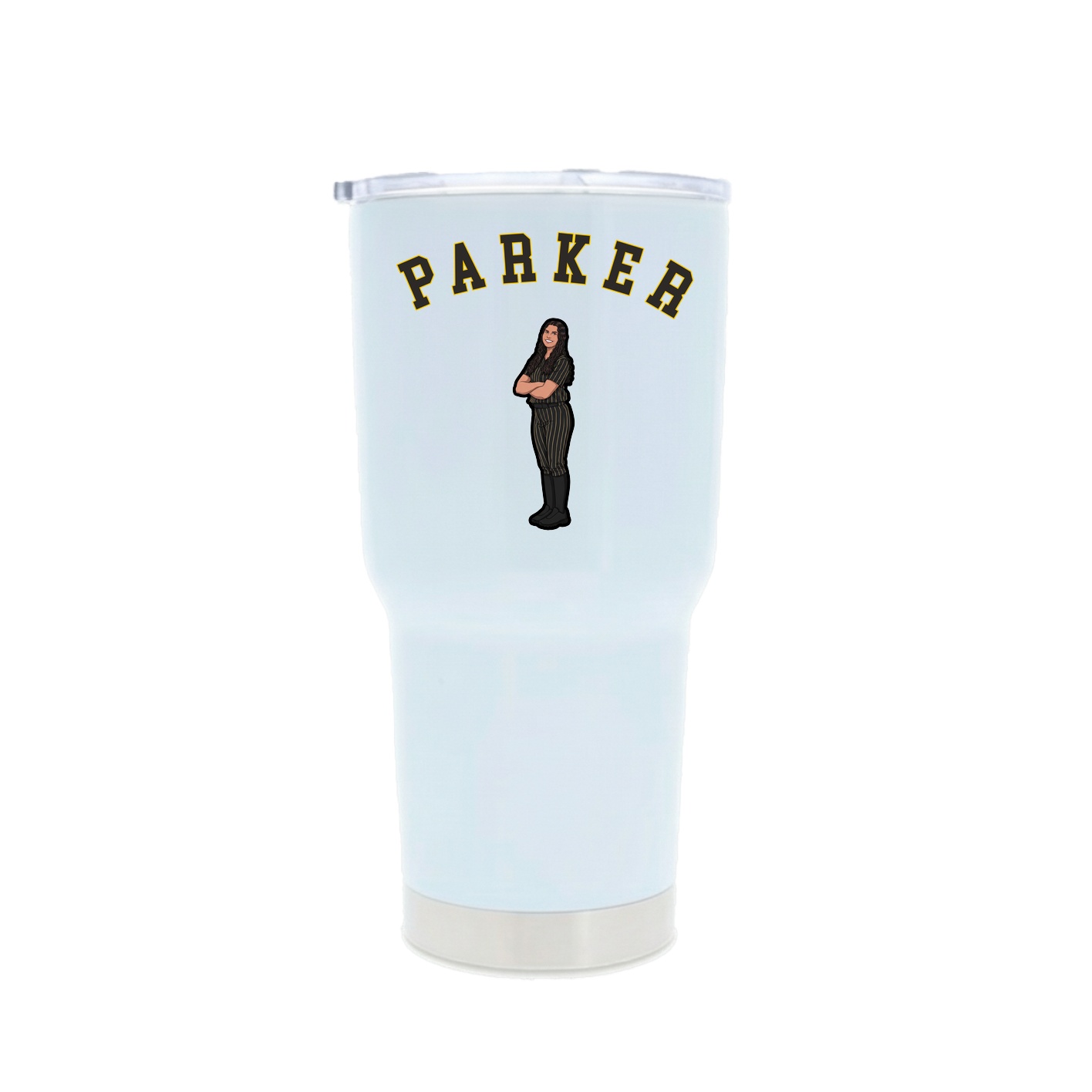 30oz Stainless Steel Tumbler — Shirsey Arch in White