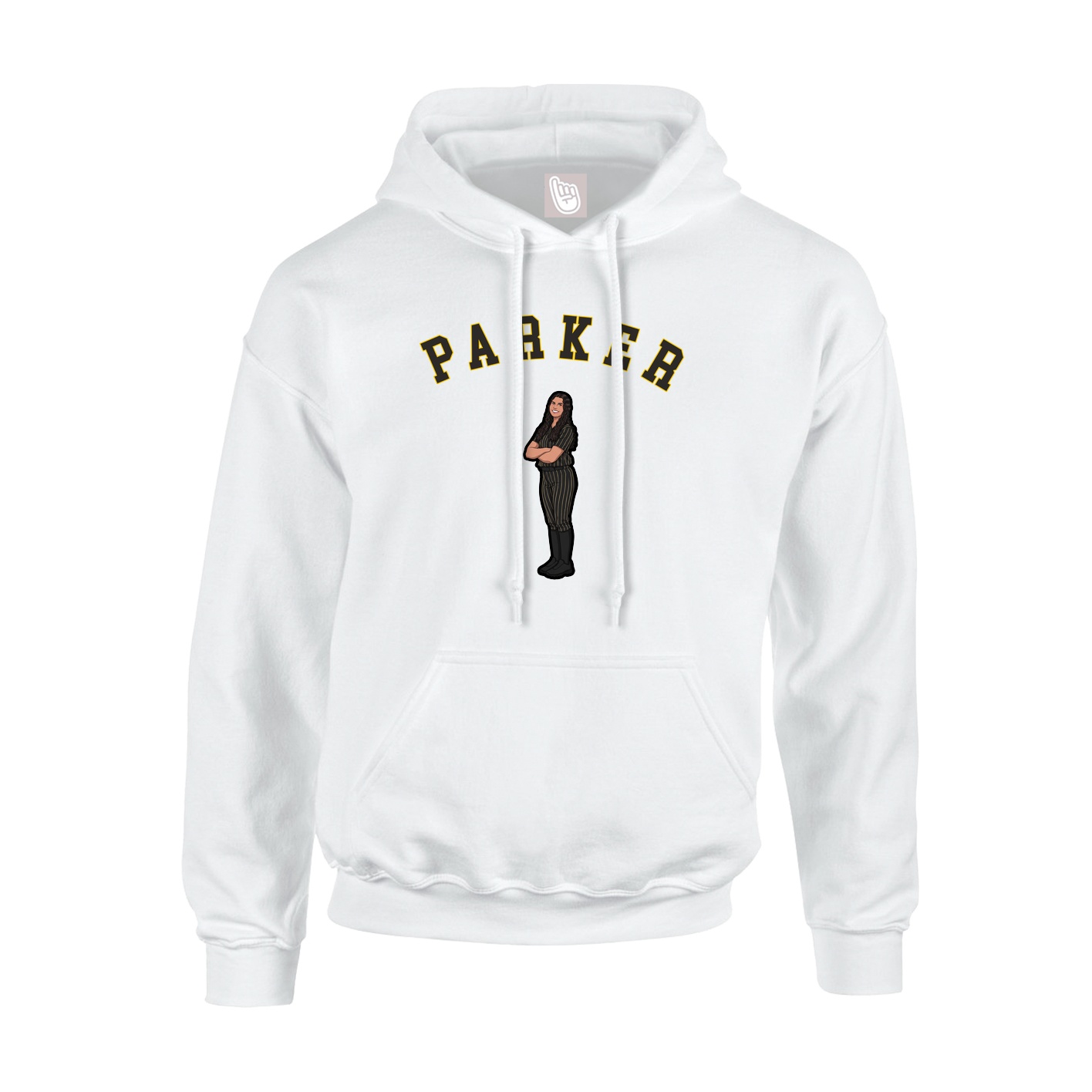 Youth Hoodie — Shirsey Arch in White