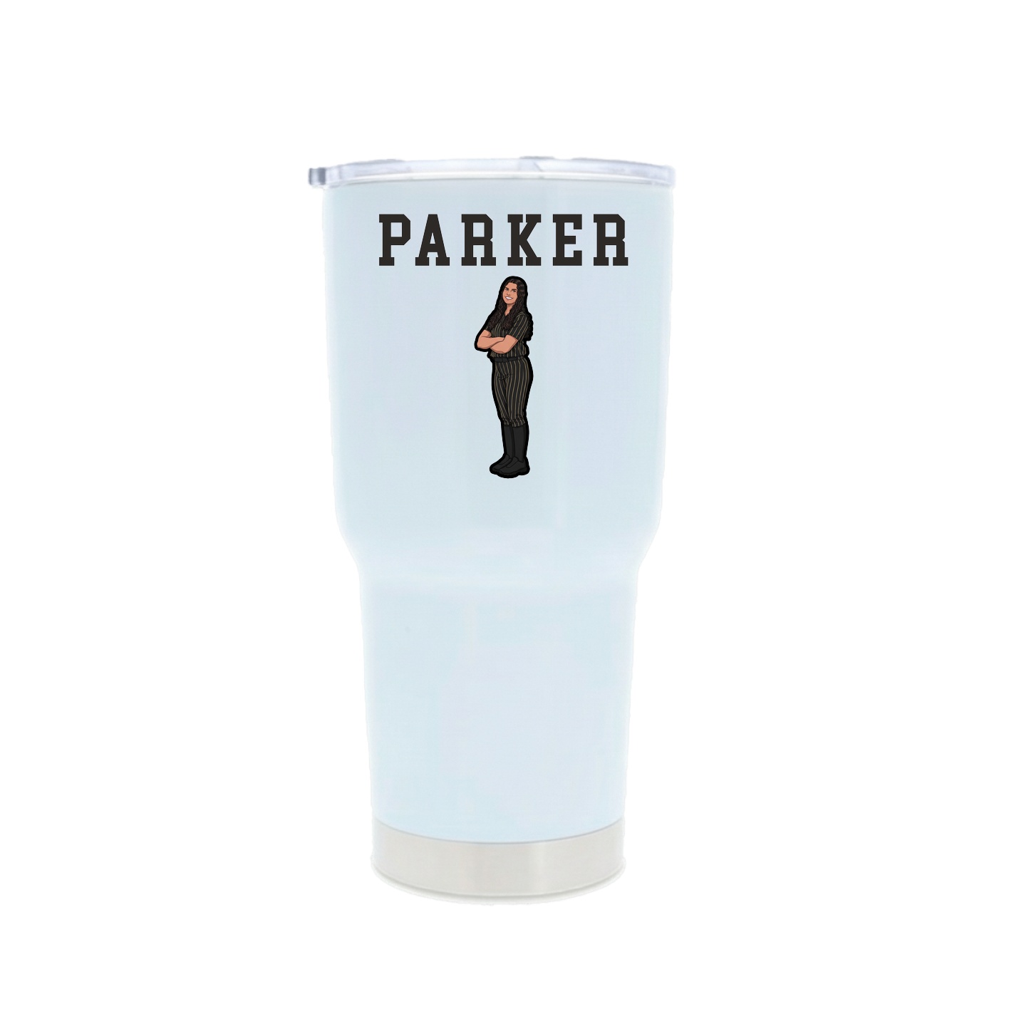 30oz Stainless Steel Tumbler — Shirsey in White