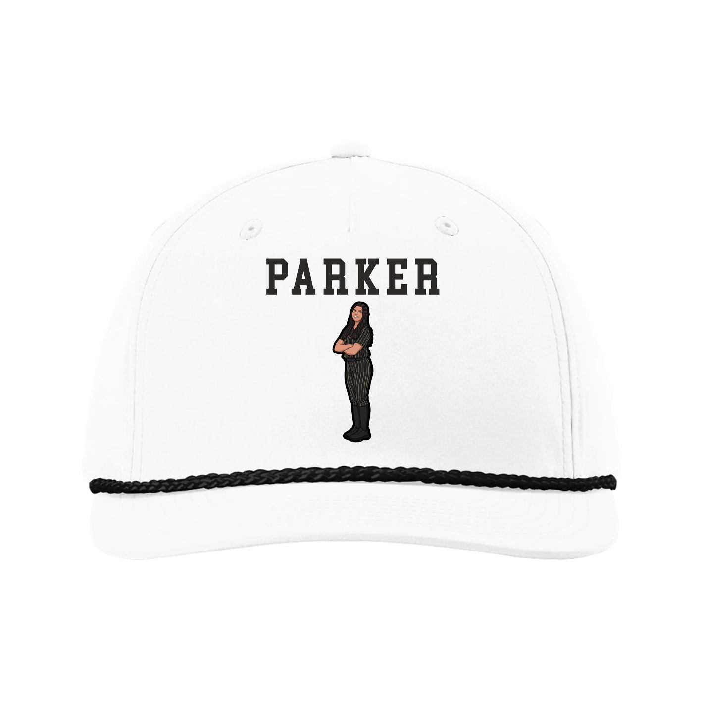 Five-Panel Classic Rope Cap — Shirsey in White