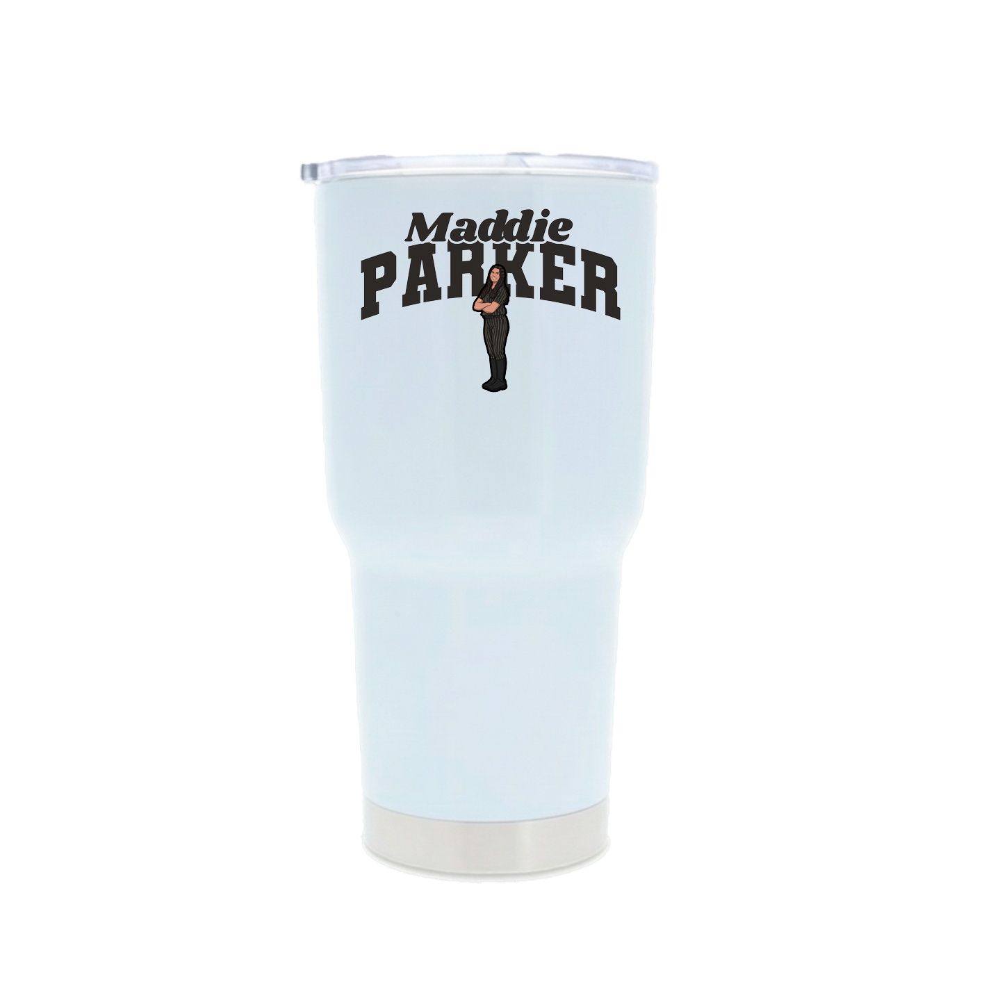 30oz Stainless Steel Tumbler — Signature Arch in White