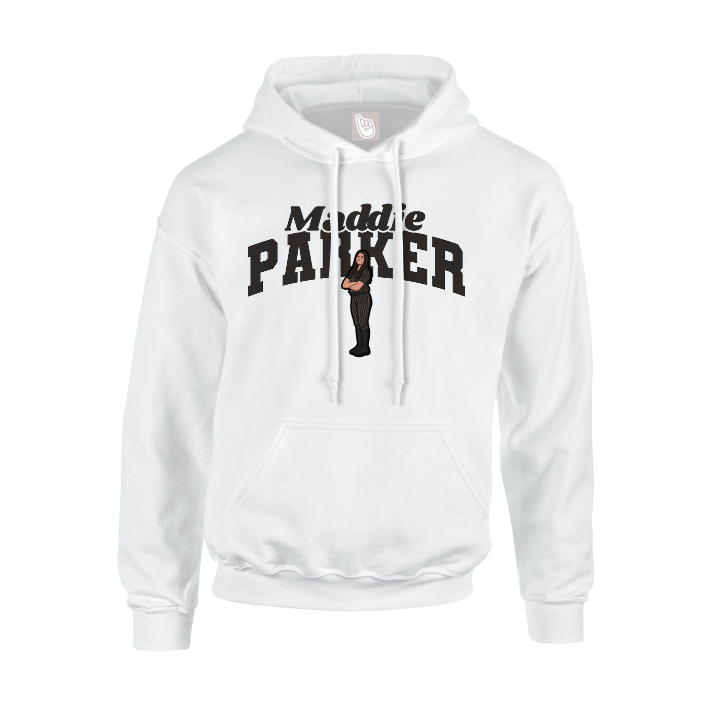 Hoodie — Signature Arch in White