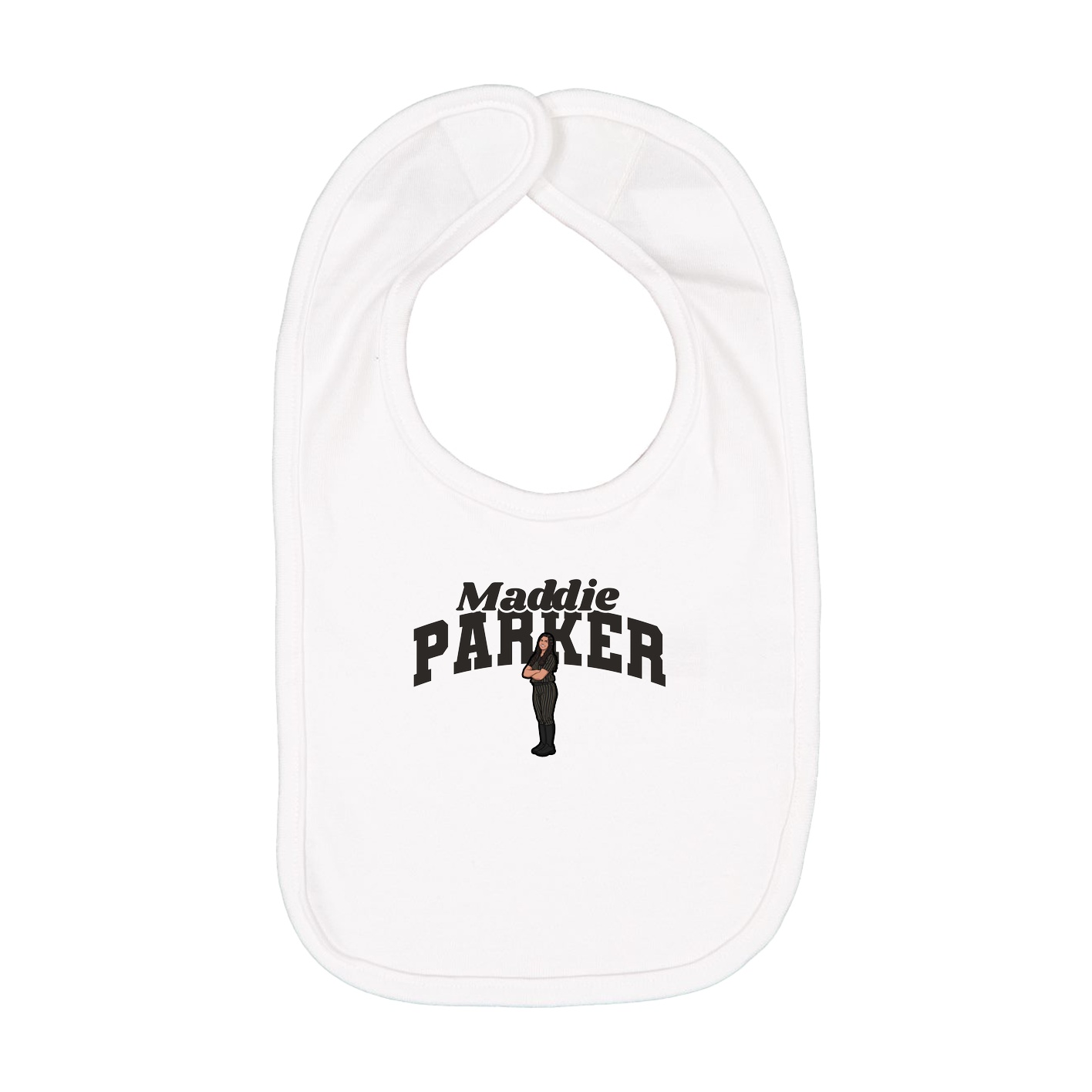 Infant Bib — Signature Arch in White