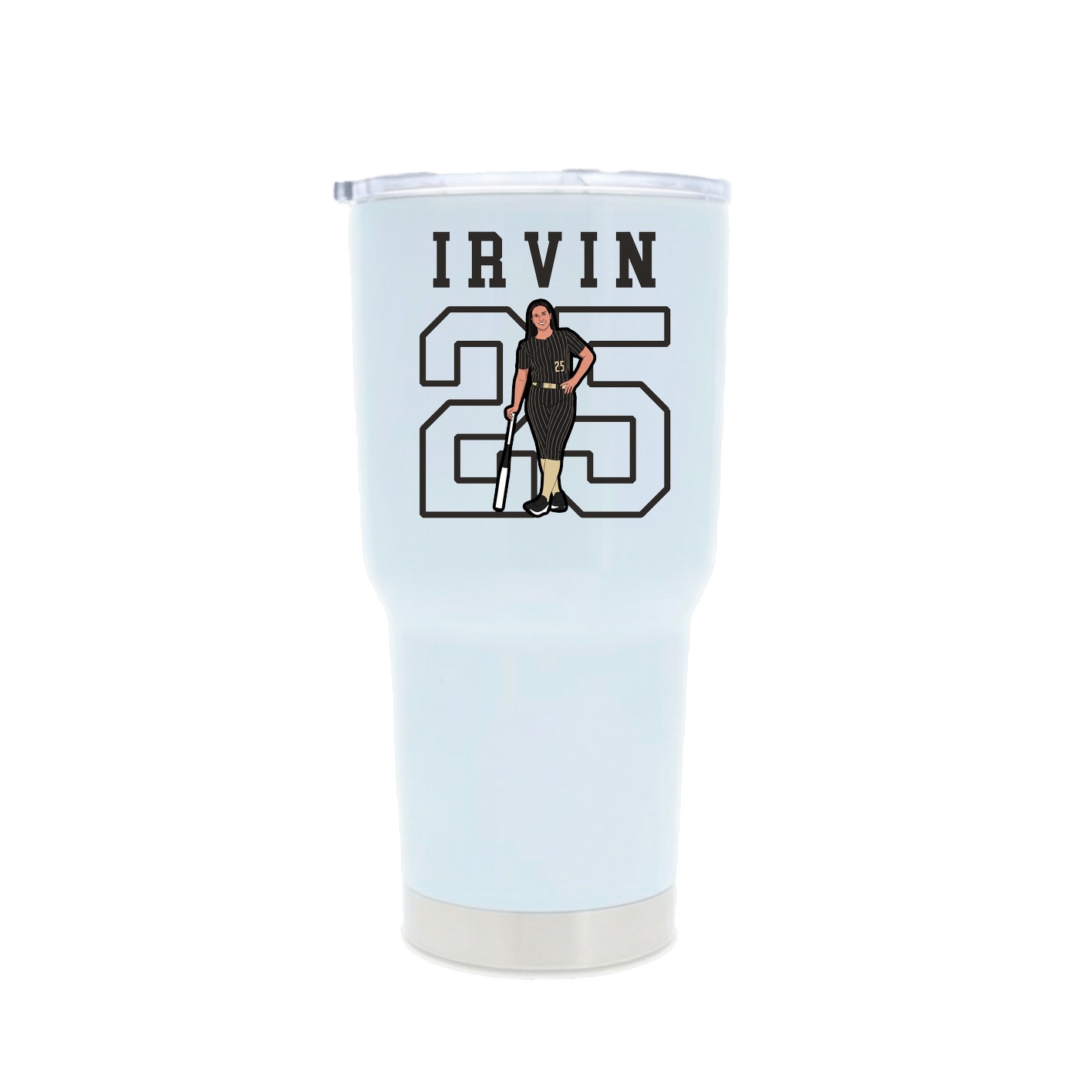 30oz Stainless Steel Tumbler — Shirsey in White