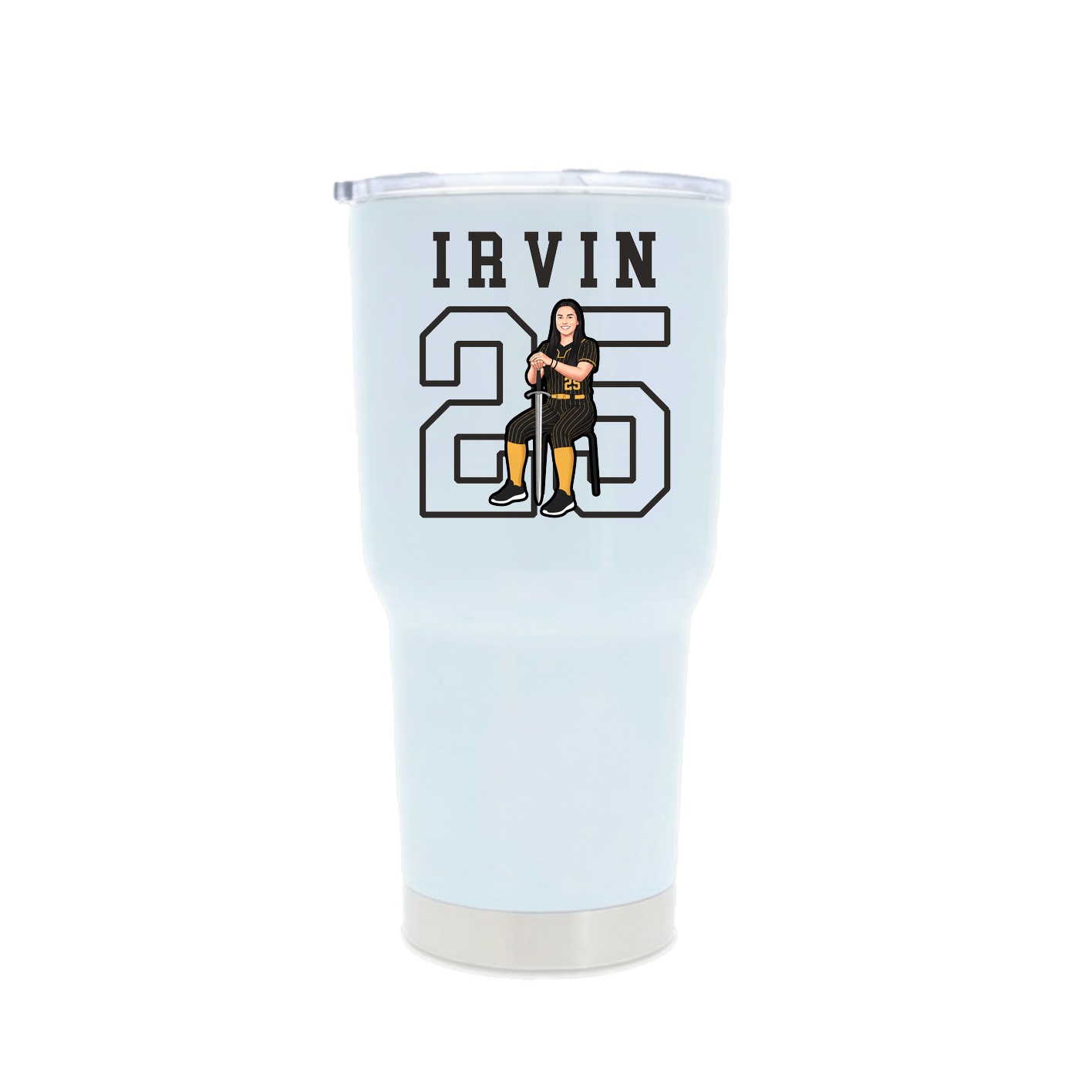 30oz Stainless Steel Tumbler — Shirsey in White