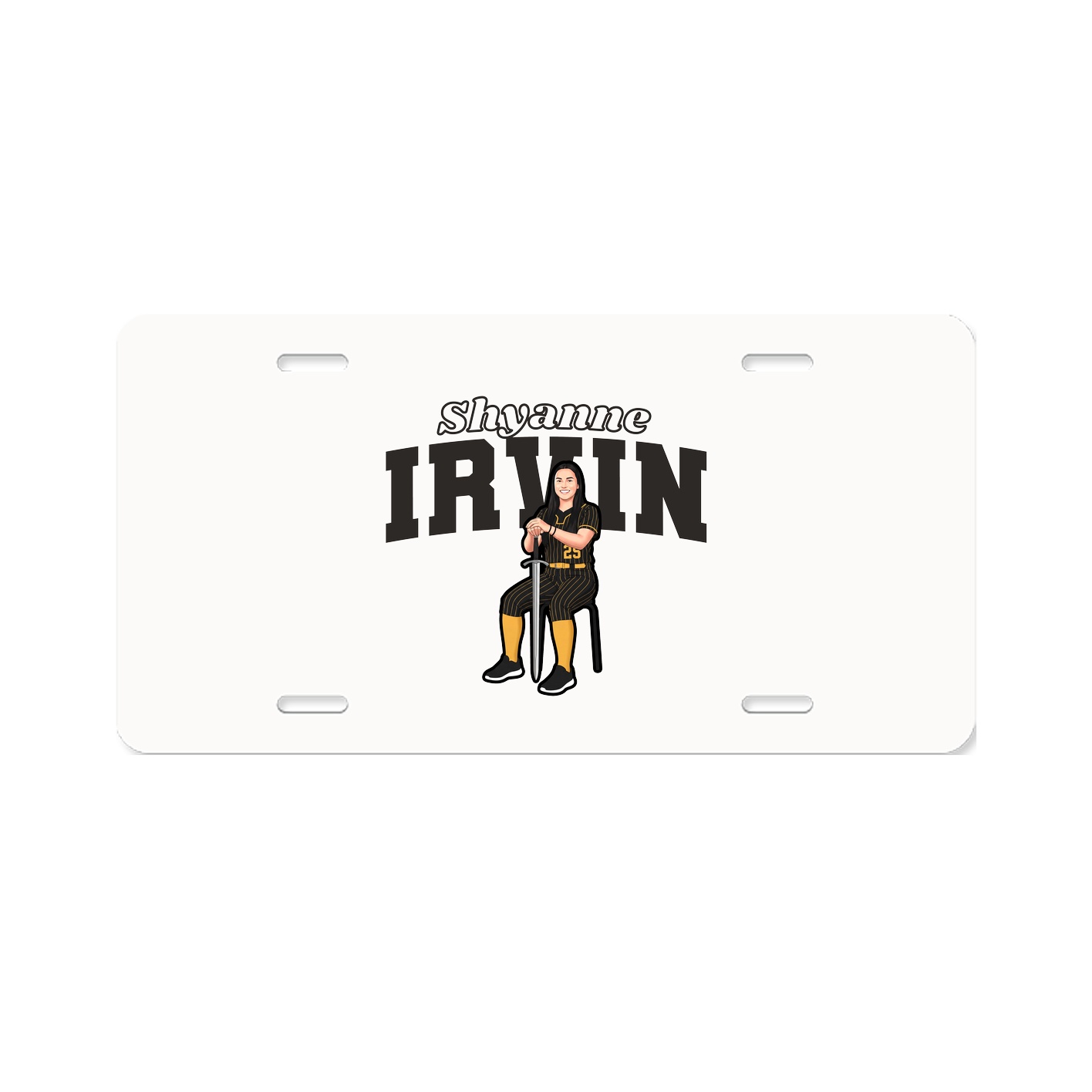 License Plate — Name Arch in Classic