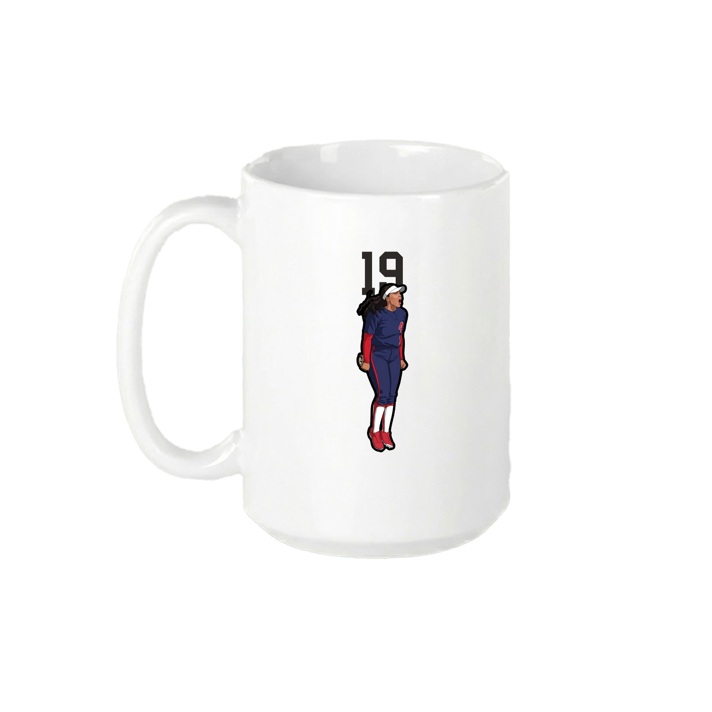 15oz Coffee Mug — Number Top in White