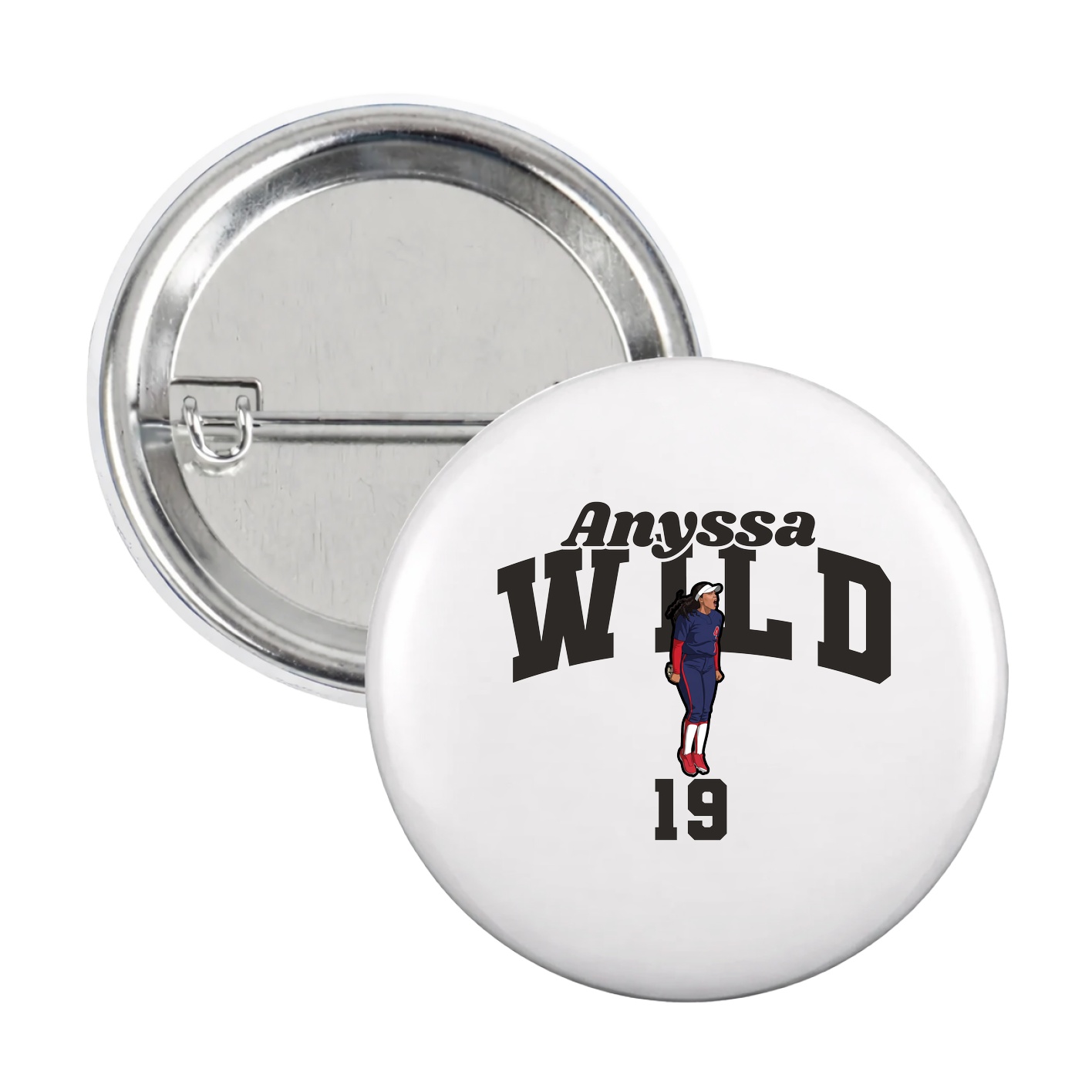 Game Day Button — Signature Arch in White