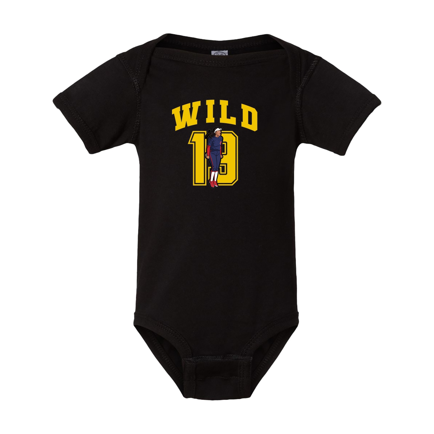 Baby Onesie — Number in Black