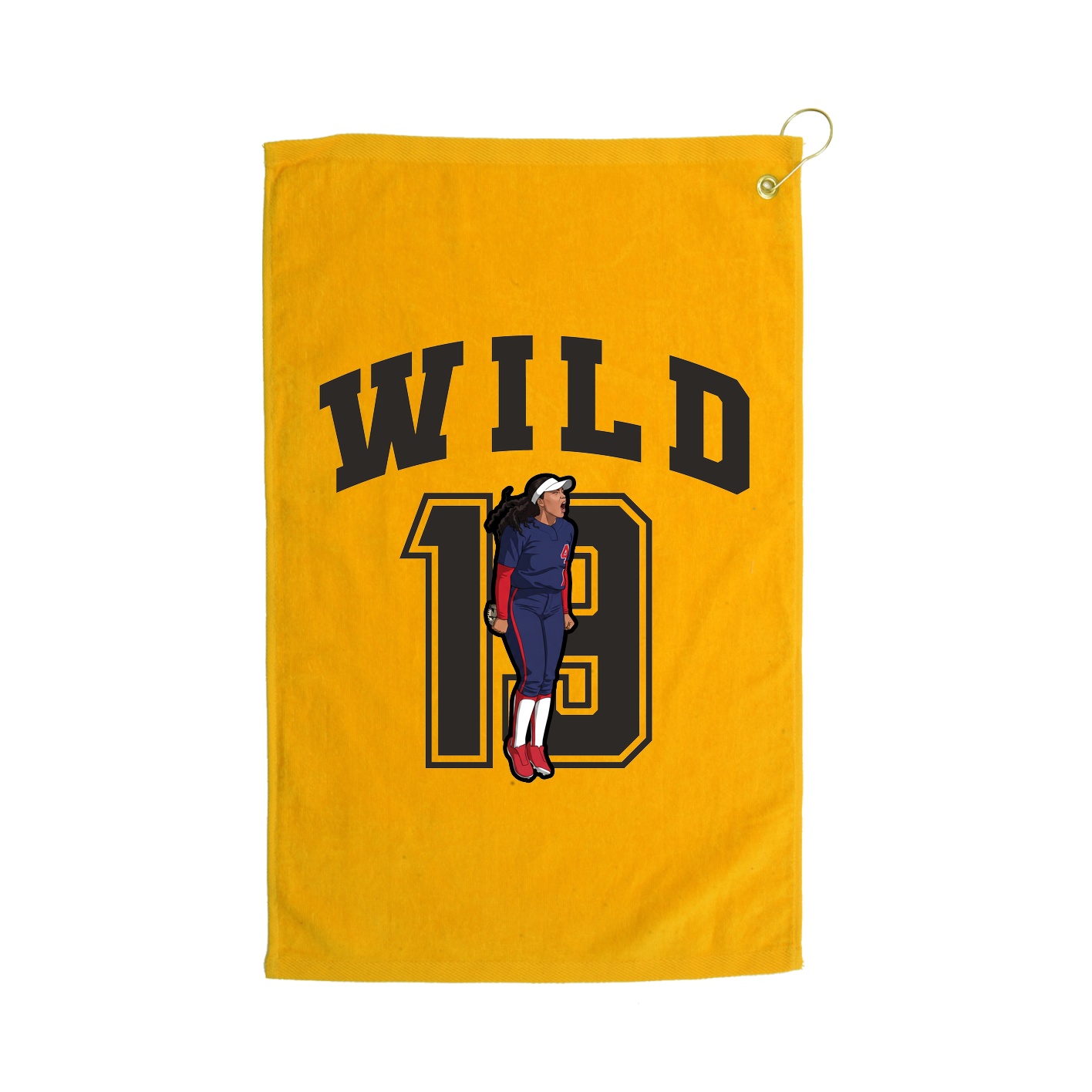 Golf Towel — Number in Gold