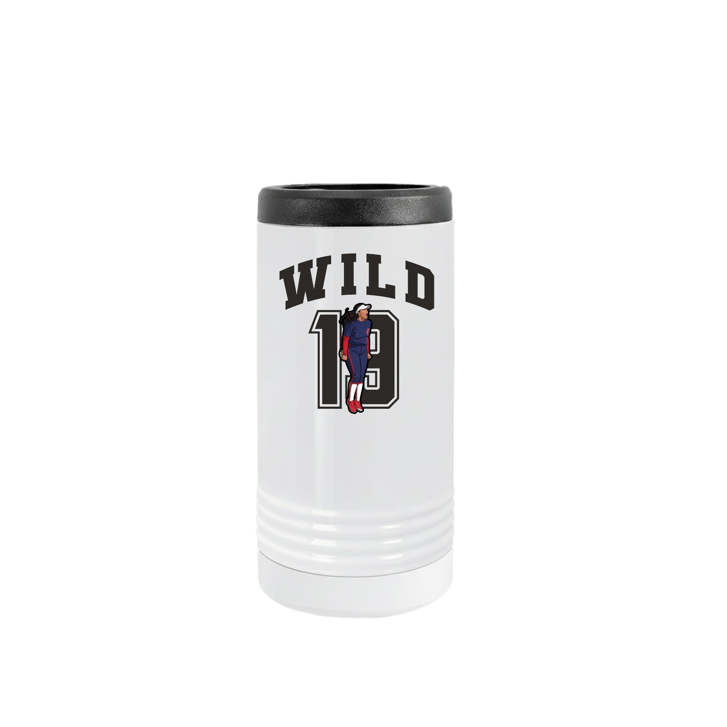 Slim Beverage Holder — Number in White