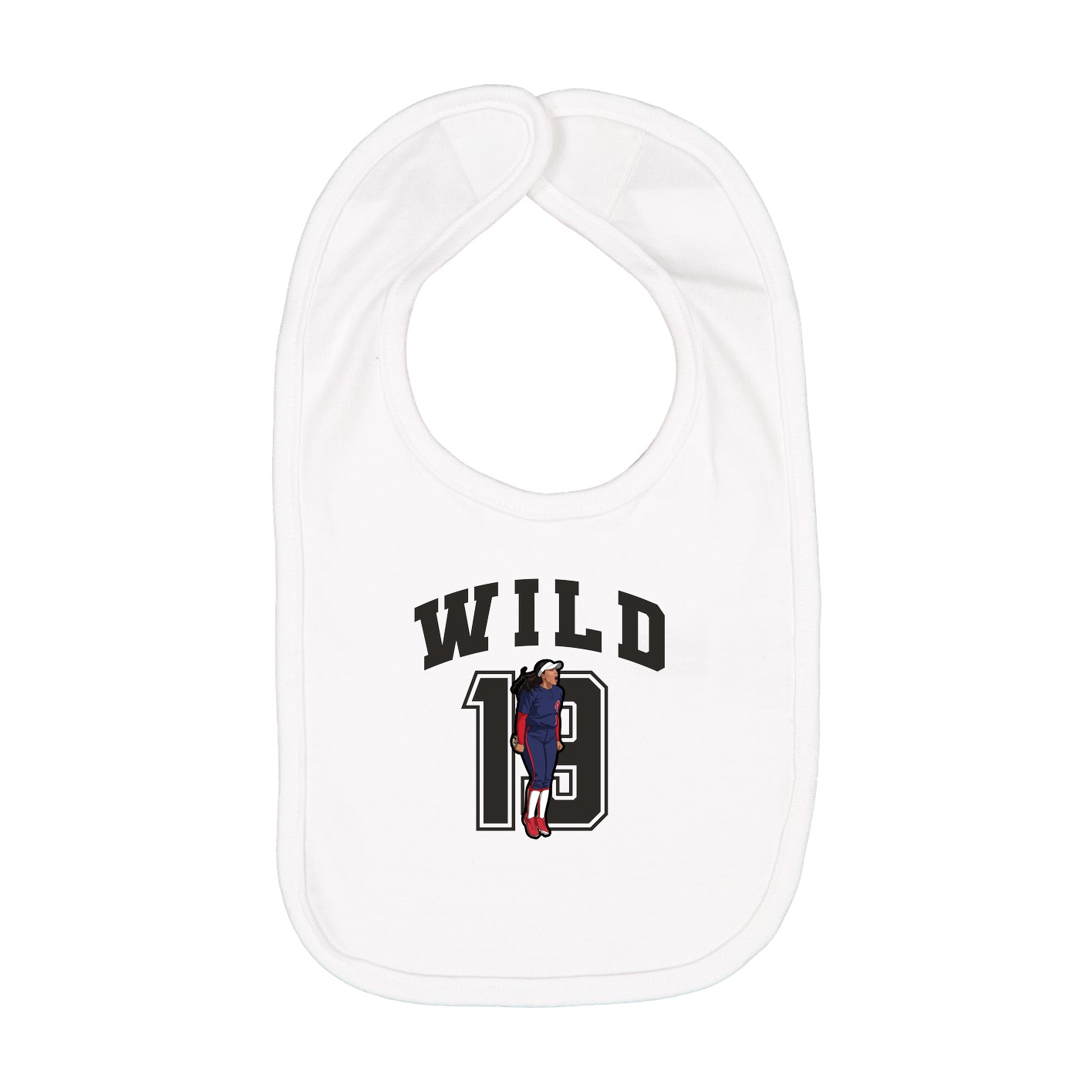 Infant Bib — Number in White