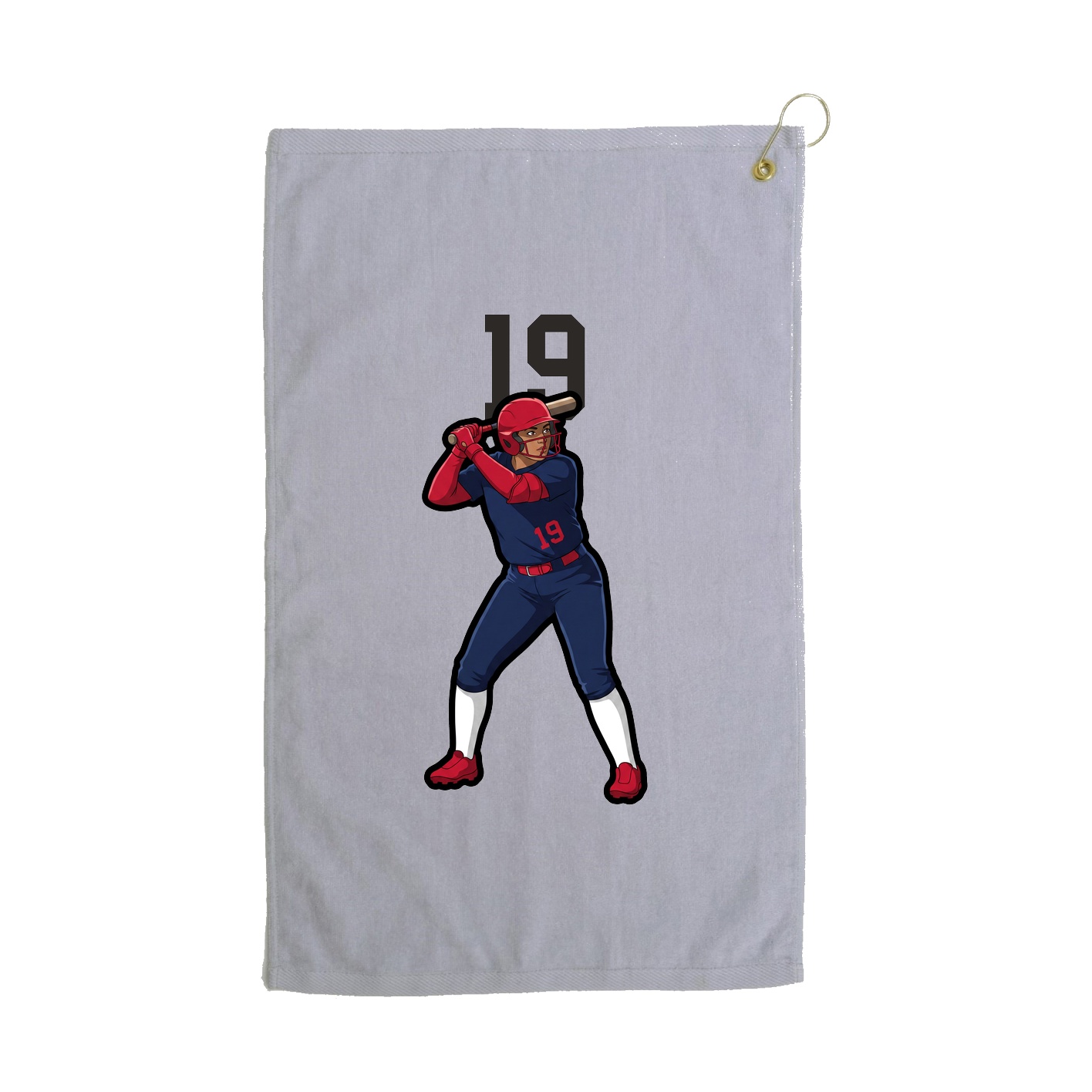 Golf Towel — Number Top in Grey